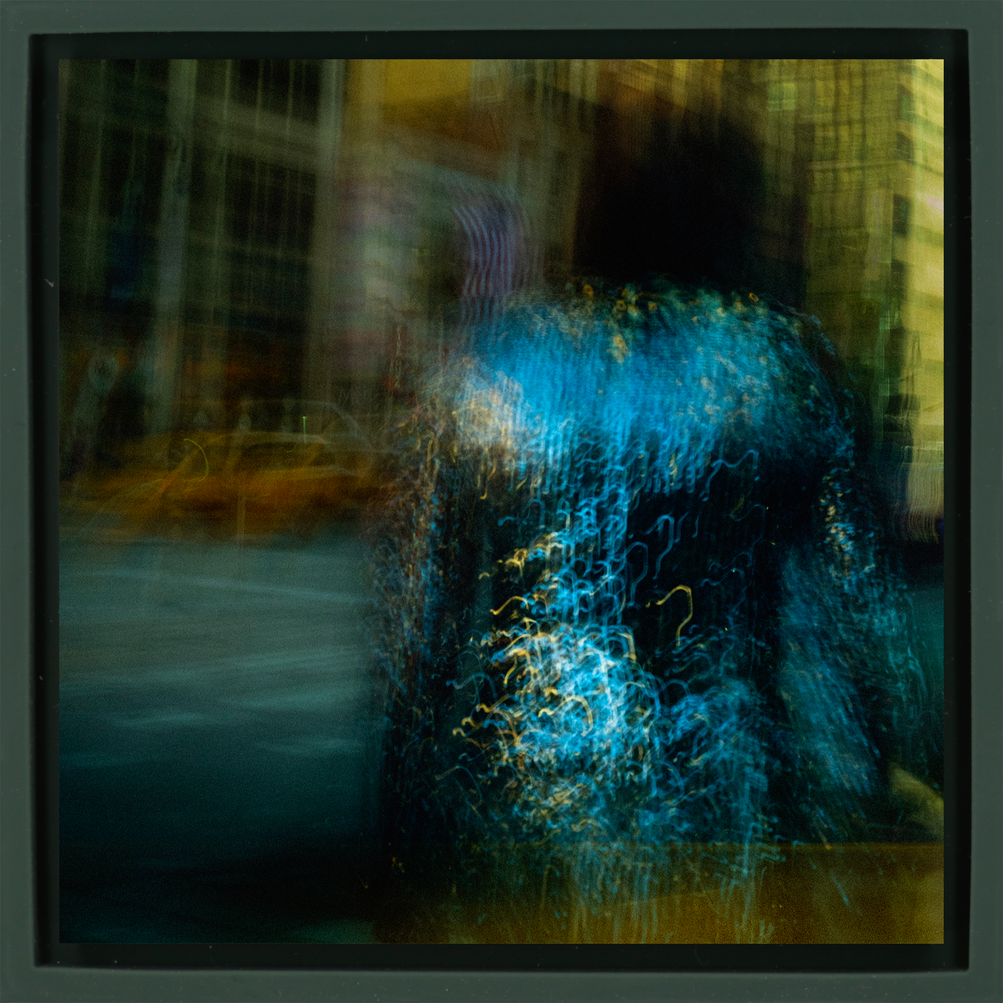 Robe argentée - Enveloppe vert foncé