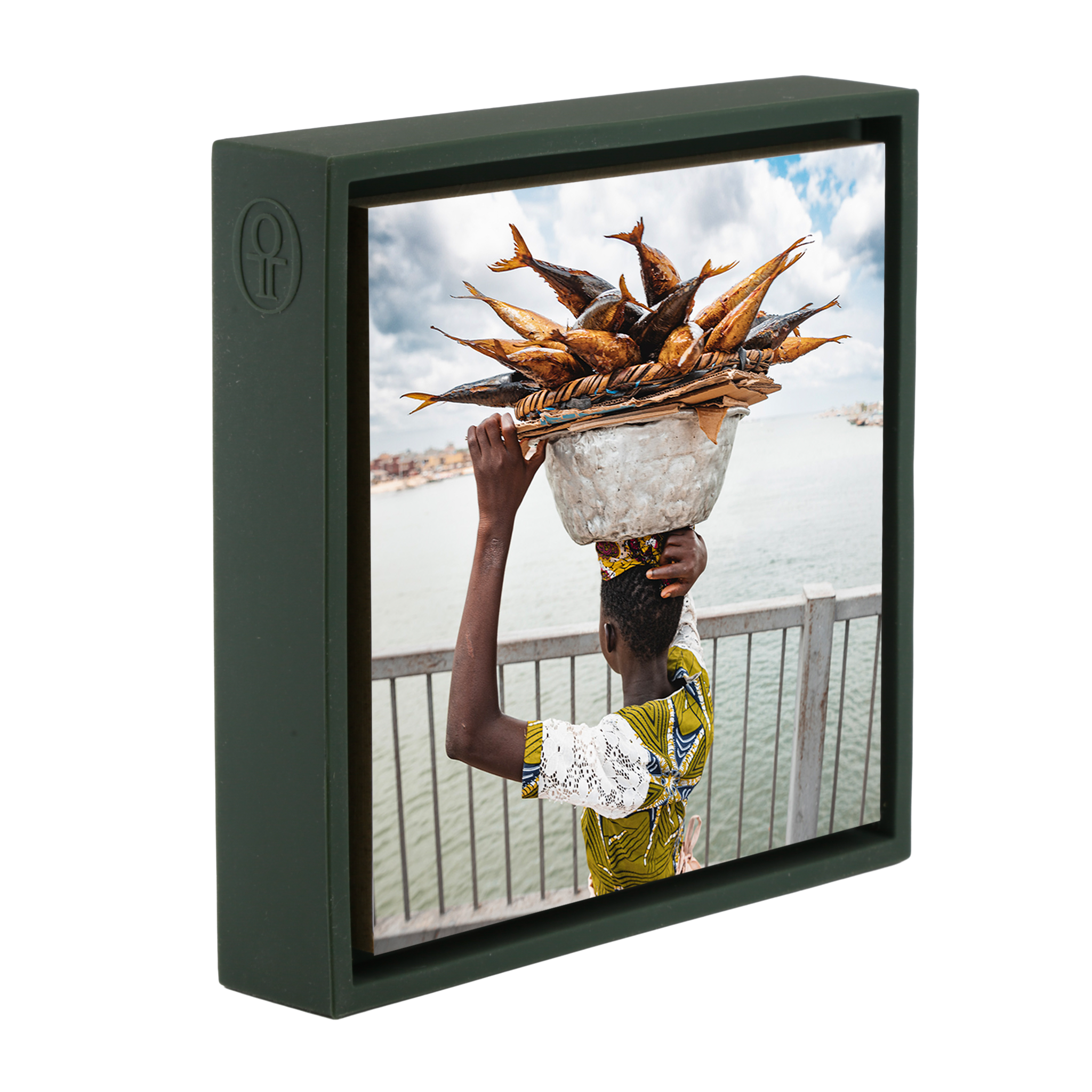 Seau de poisson - Wrap vert foncé