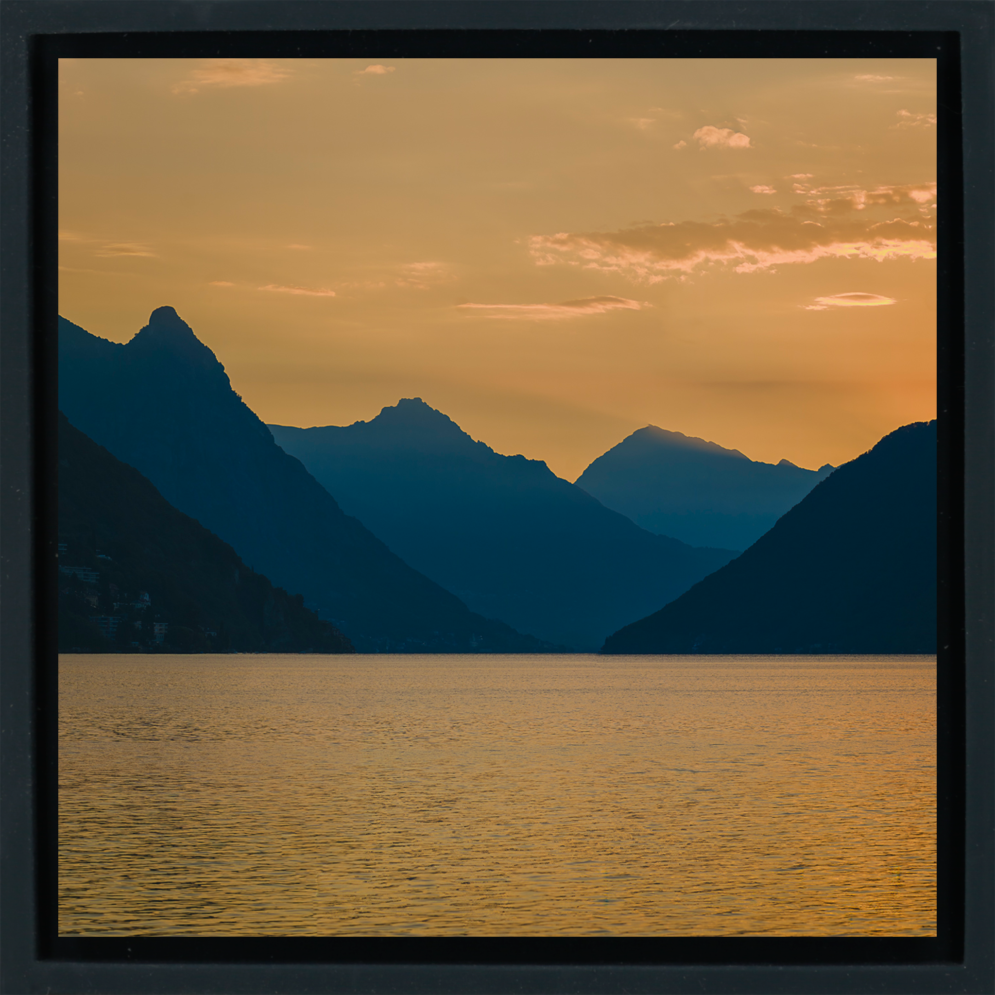 Sunrise on Lake Lugano- Black Wrapp