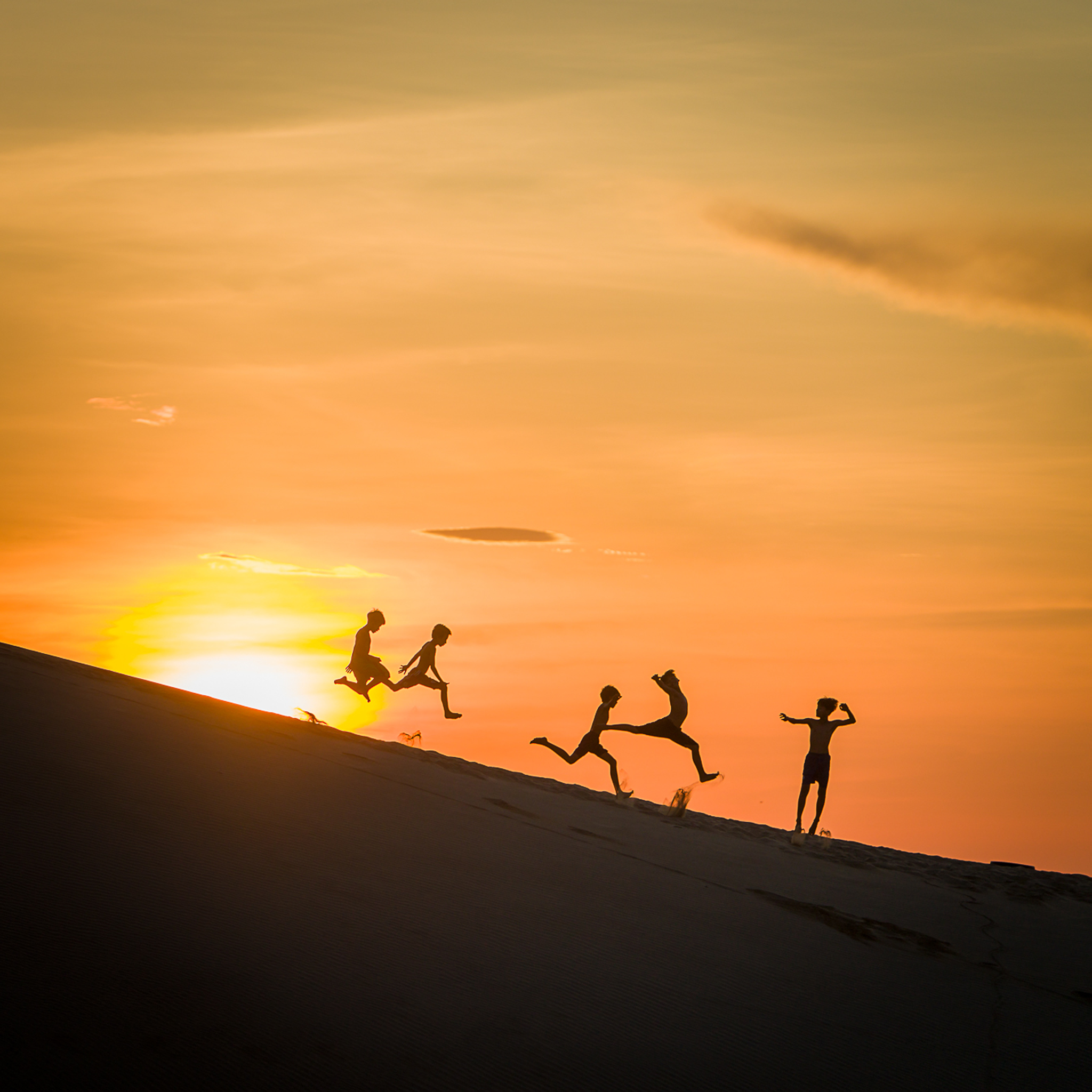 Cham Boys Running - Collection: Vietnam