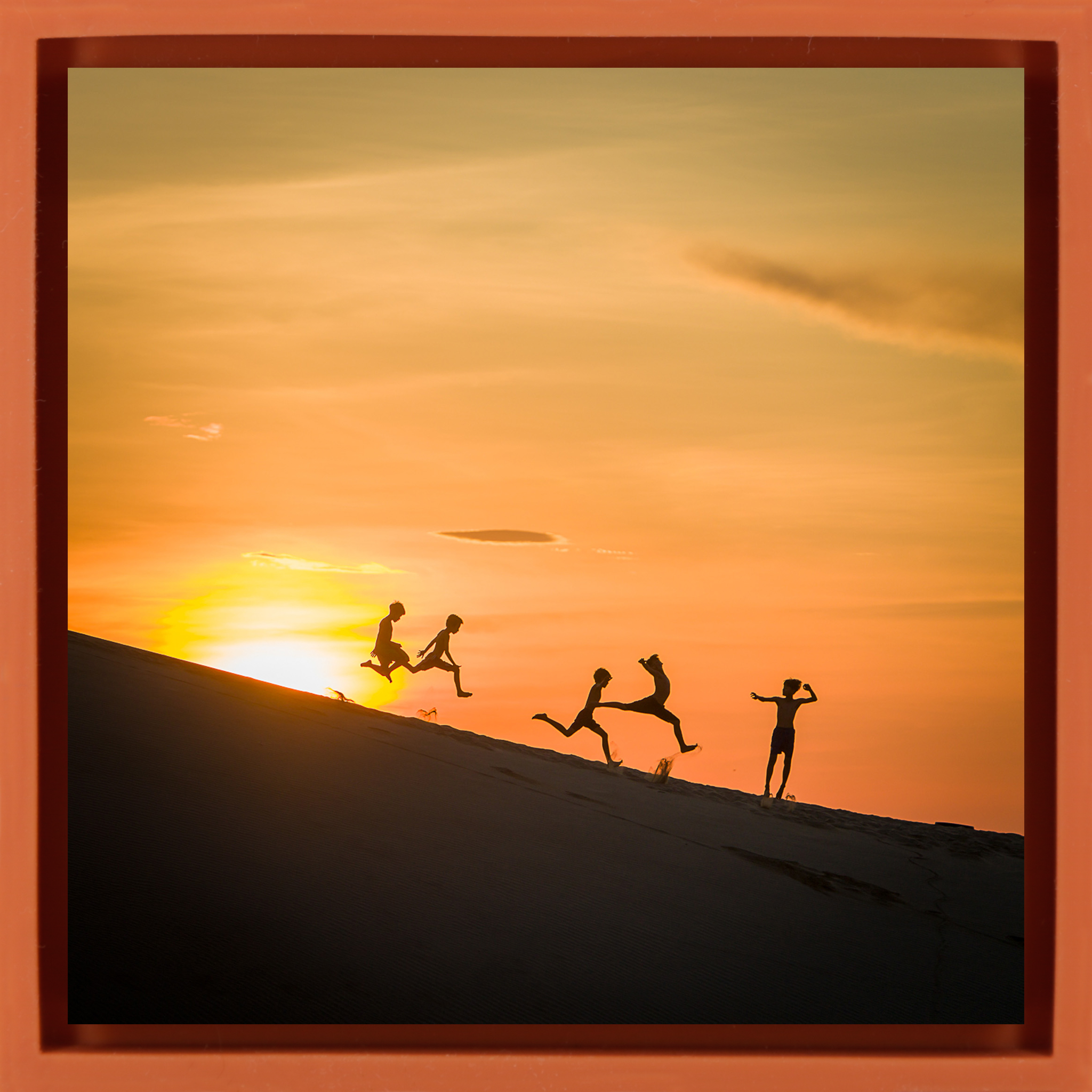 Cham Boys Running - Orange Wrapp