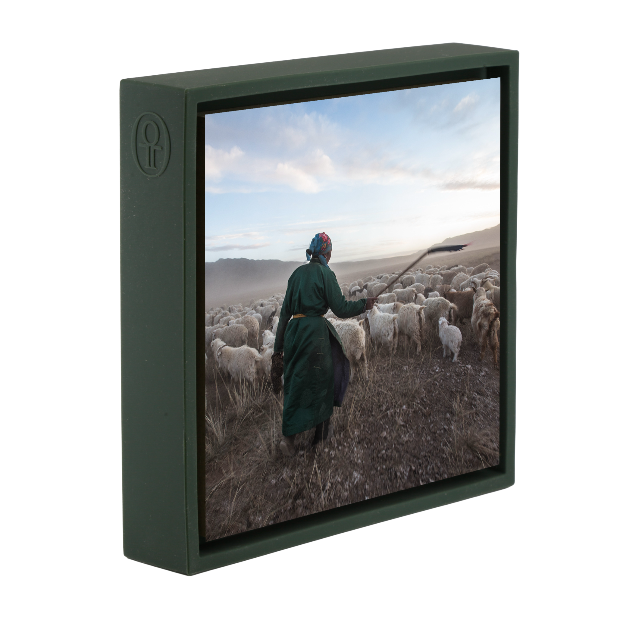 Shepherd with his Goats- Dark Green Wrapp