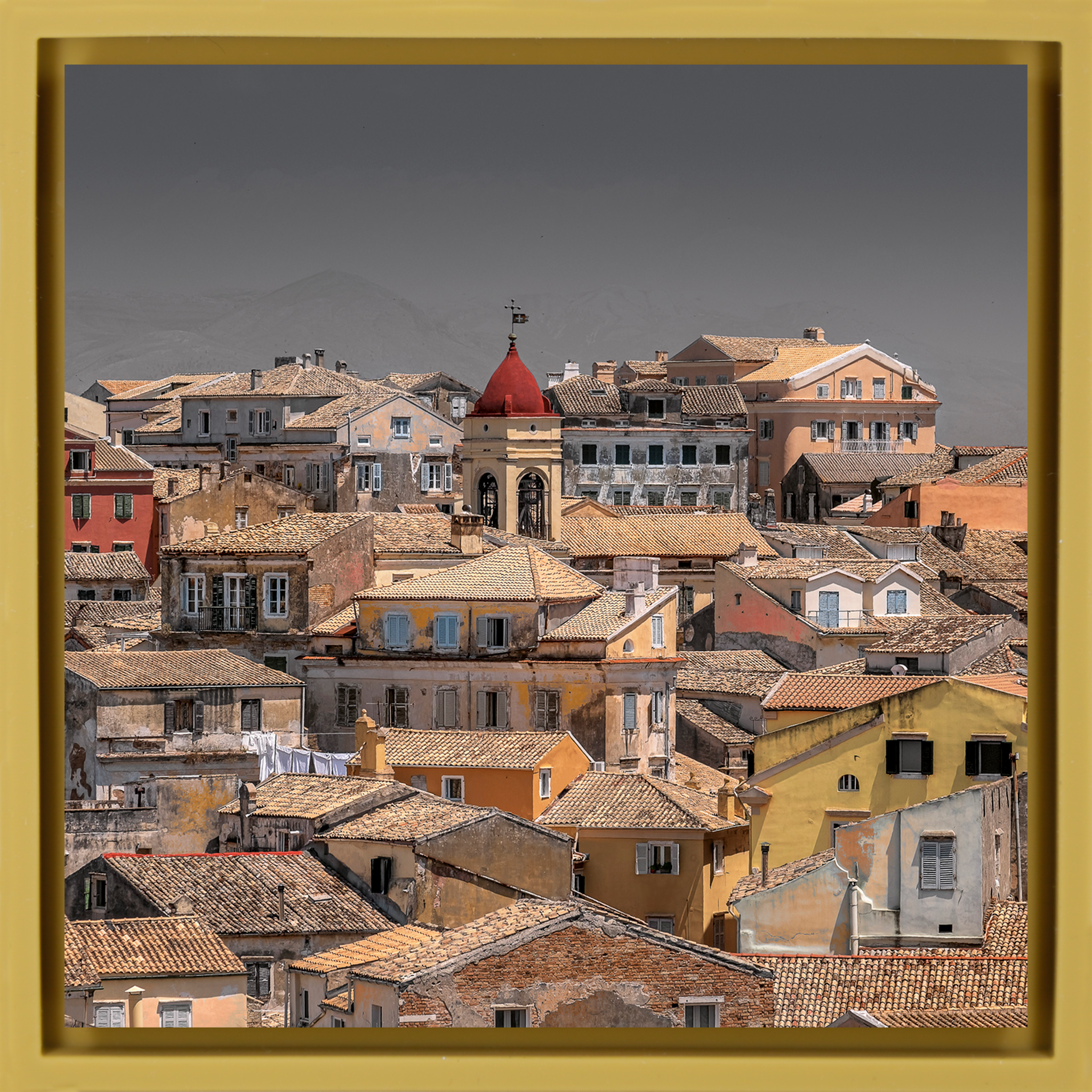 Corfu Roofscape- Ochre Wrapp
