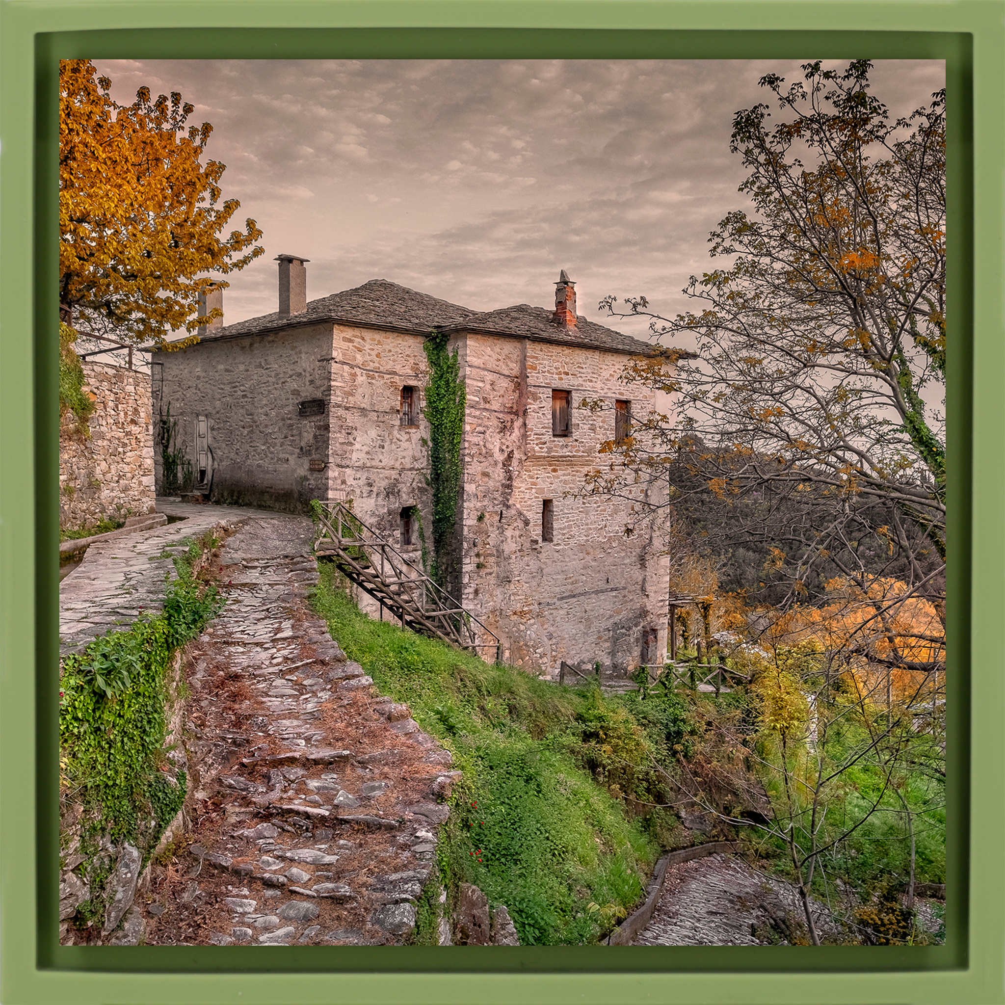 Pelion Stone House - Lichtgroene Wrapp