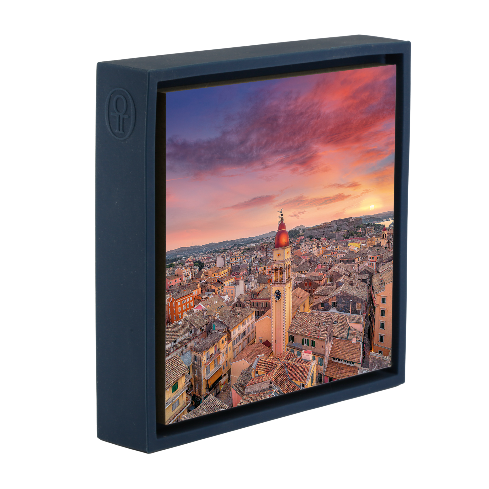 Saffron Sunset Over Corfu- Dark Blue Wrapp