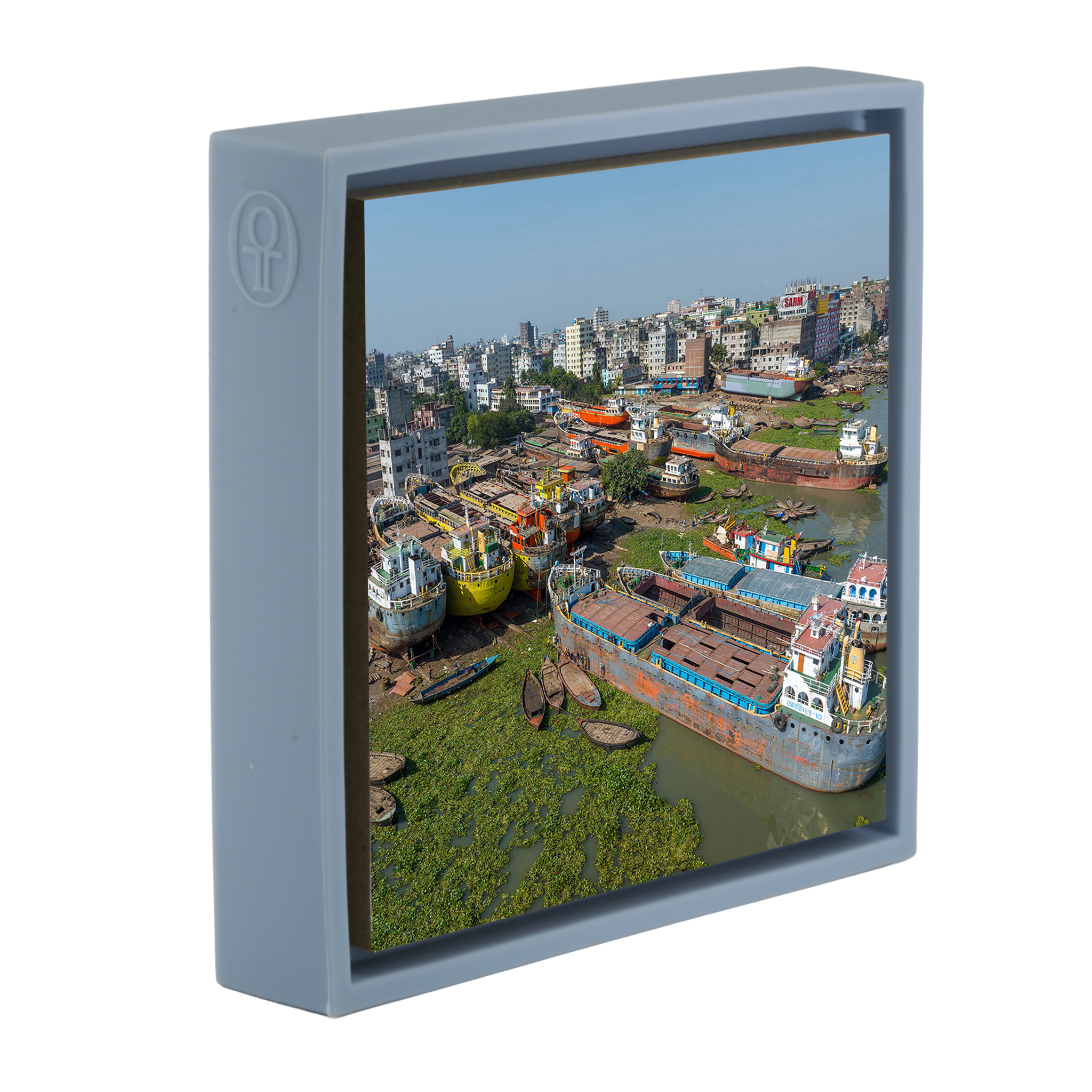 Shipyard in Dhaka City Center- Light Blue Wrapp