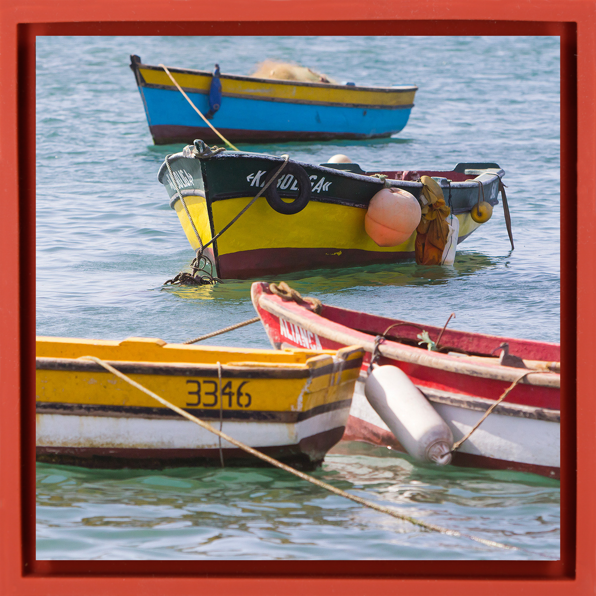 Petits bateaux de pêche - Emballage rouge