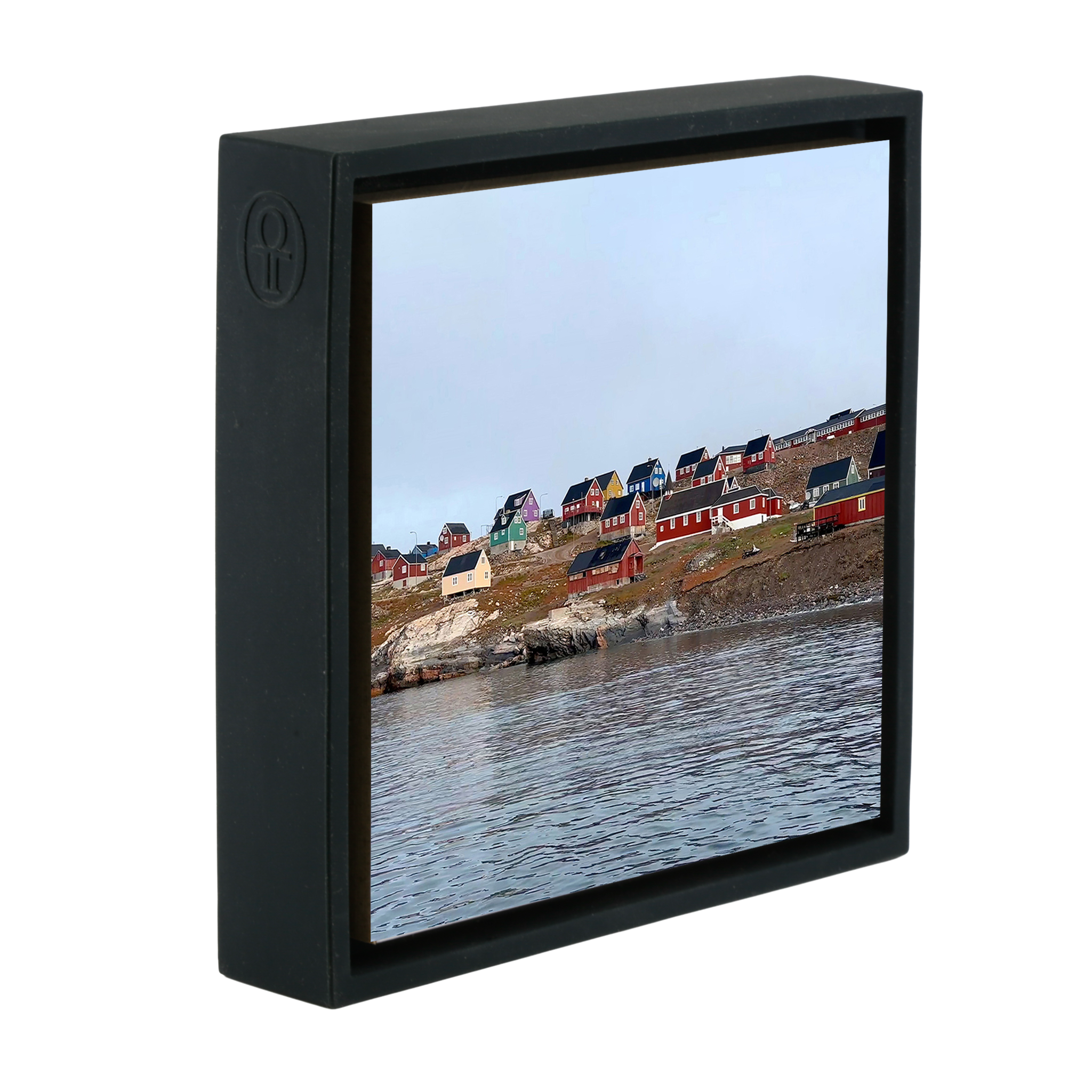 Bunte Häuser - Schwarze Verpackung