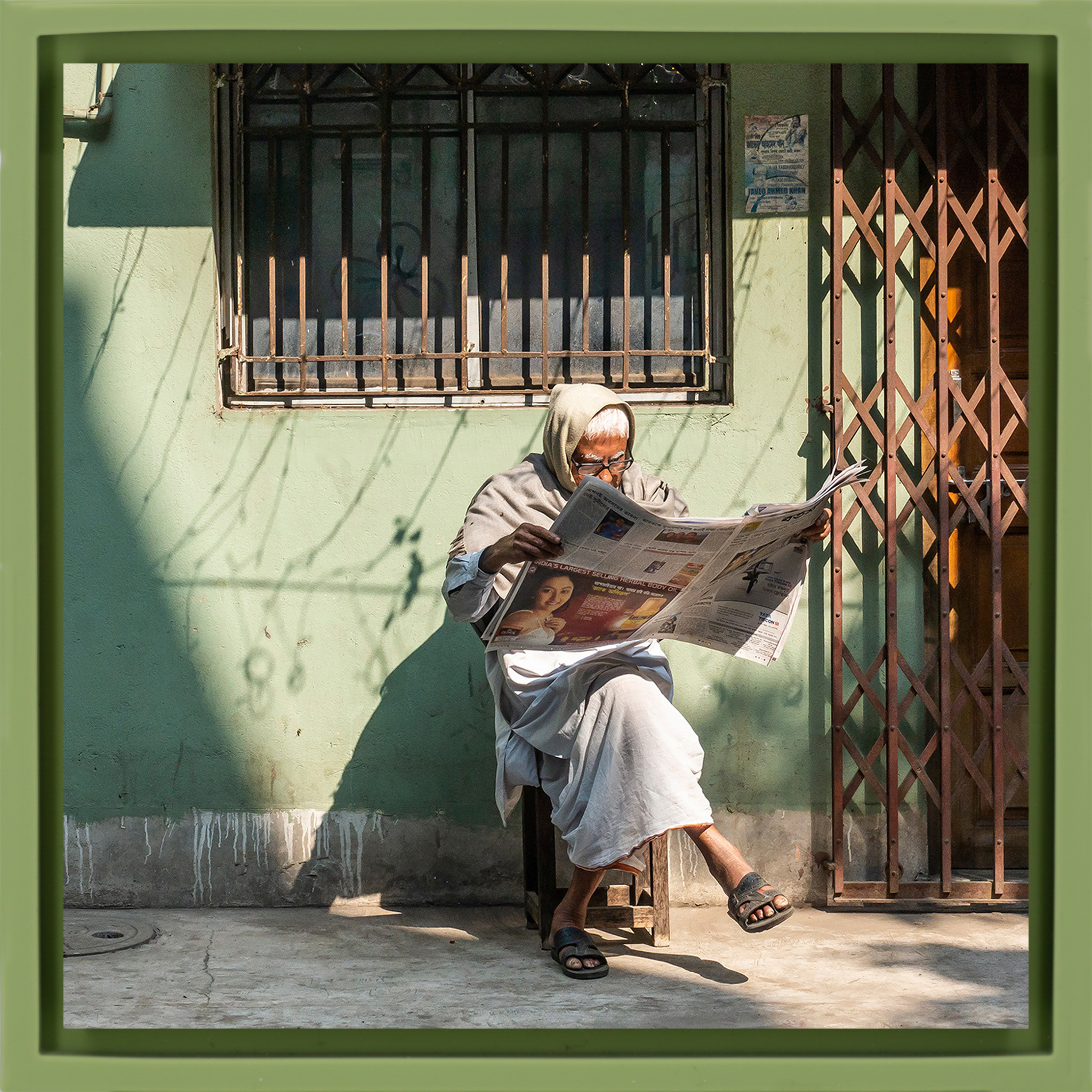 Papier de lecture - Emballage vert clair