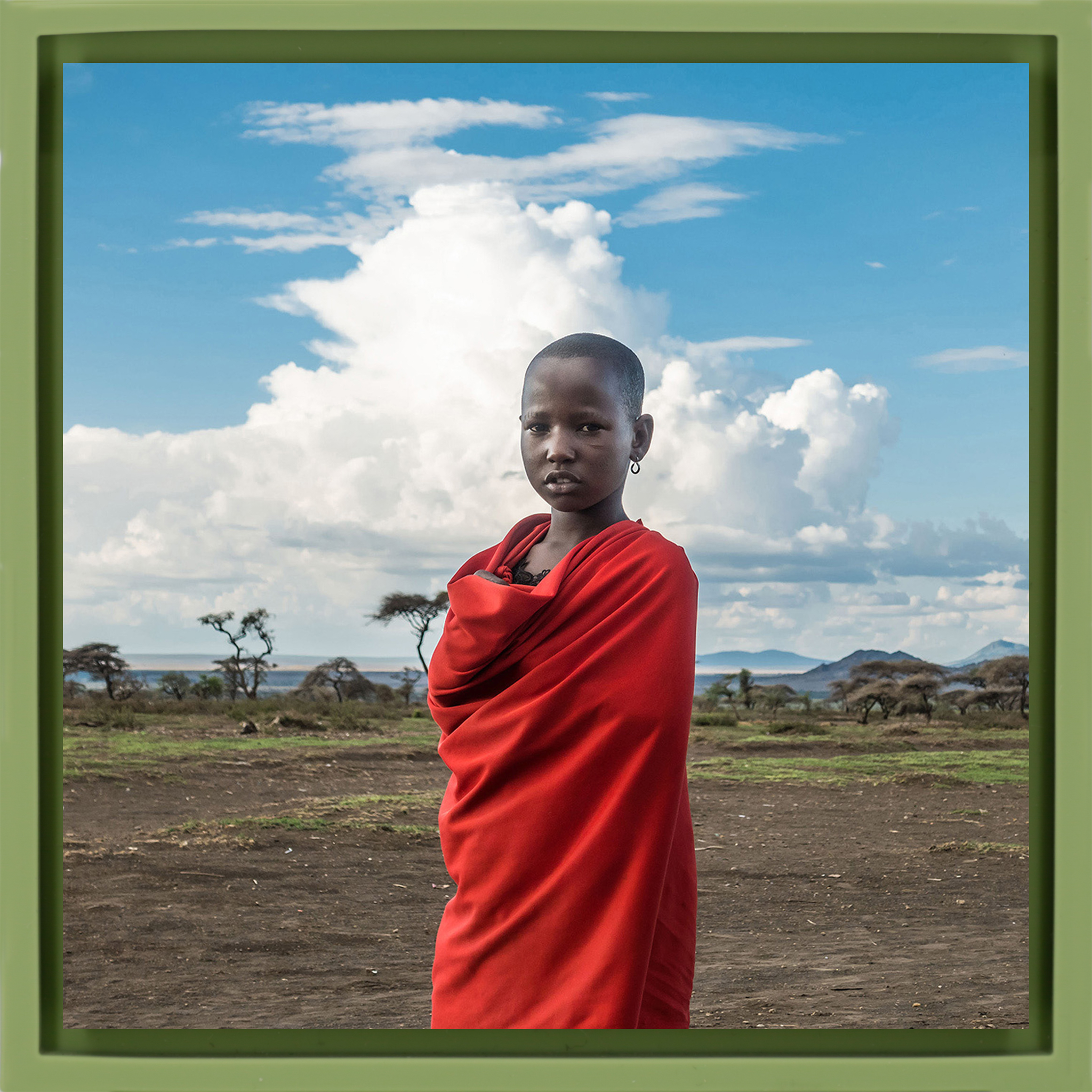 Kid in Red - Light Green Wrapp