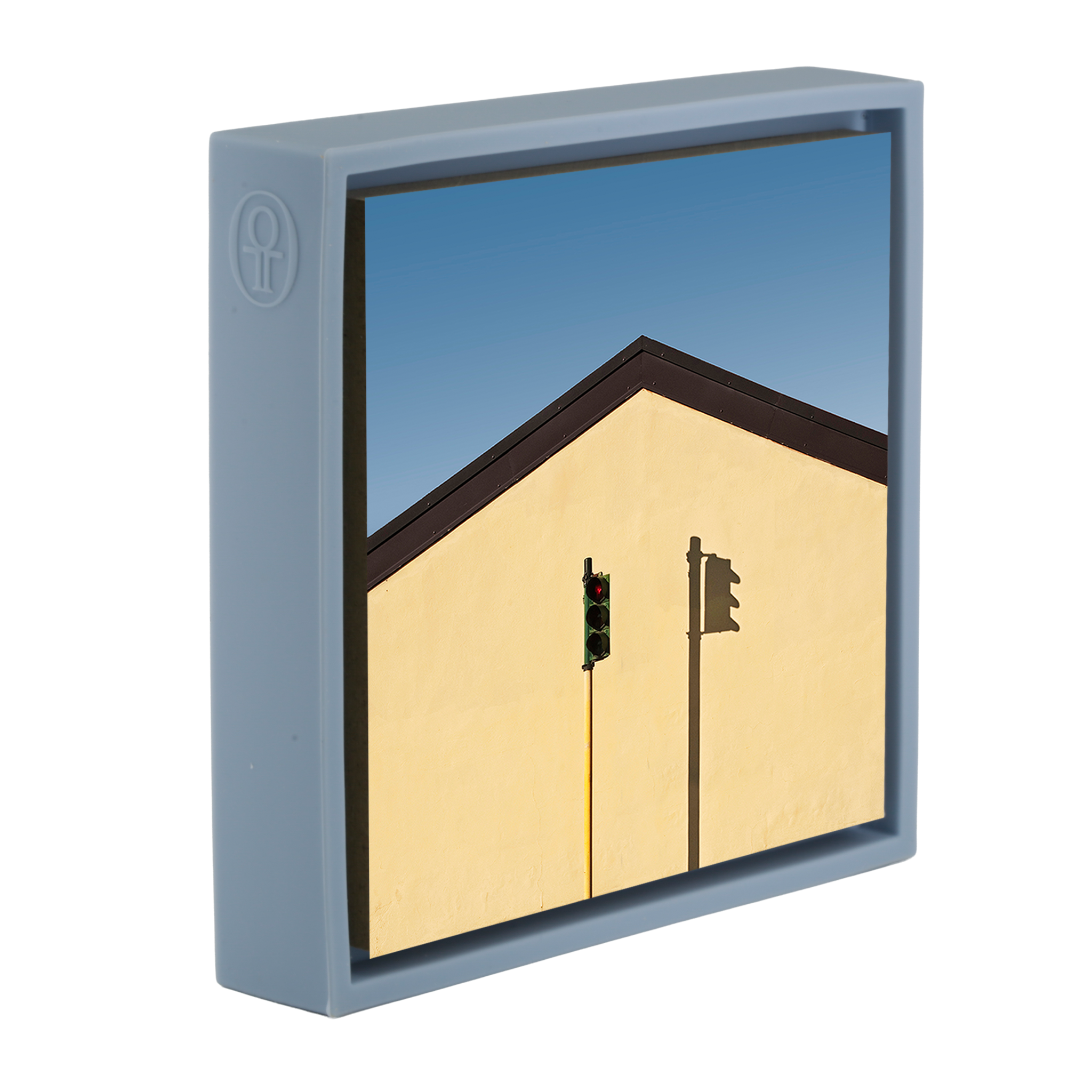 Red Light Yellow Wall- Light Blue Wrapp