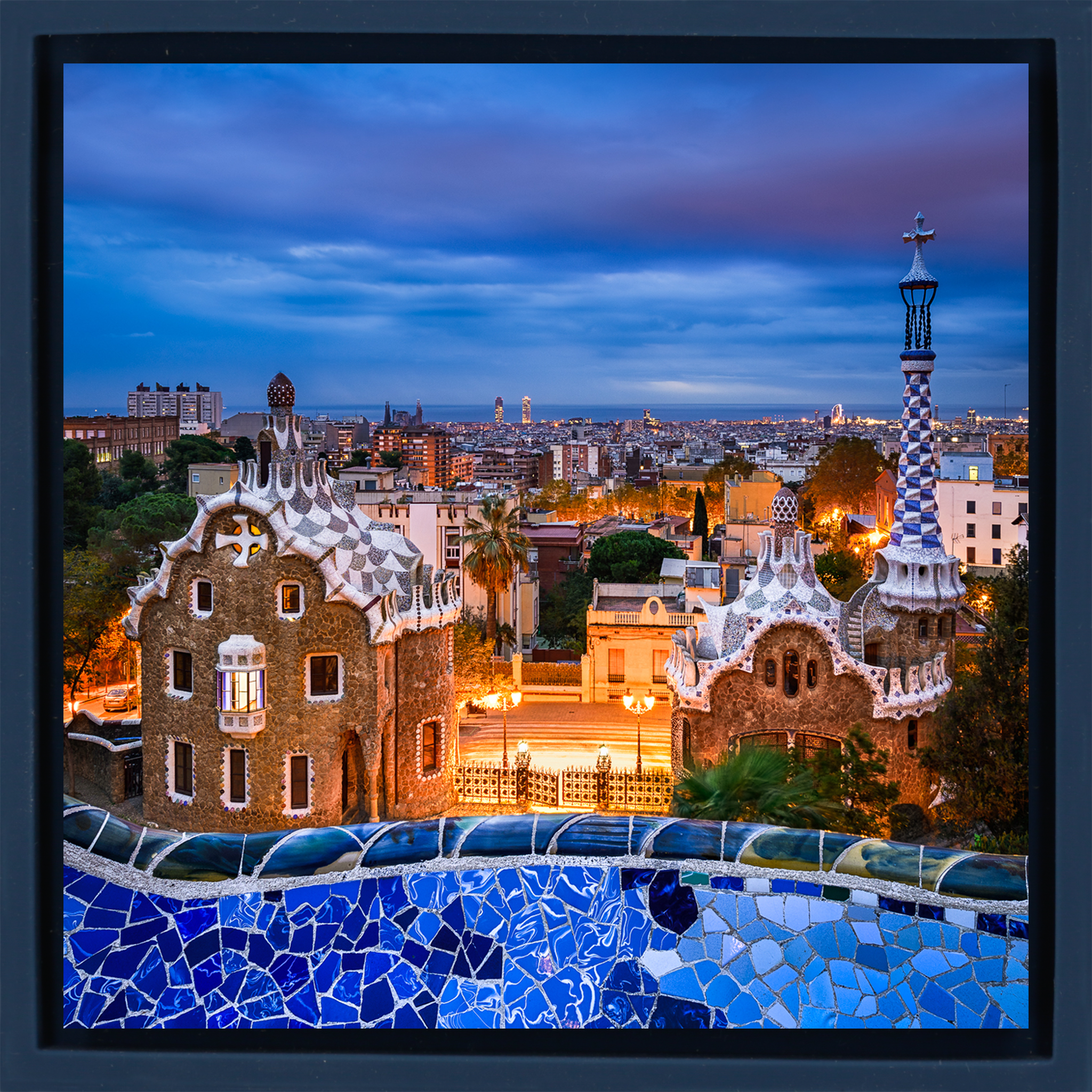Park Güell Barcelona- Dark Blue Wrapp