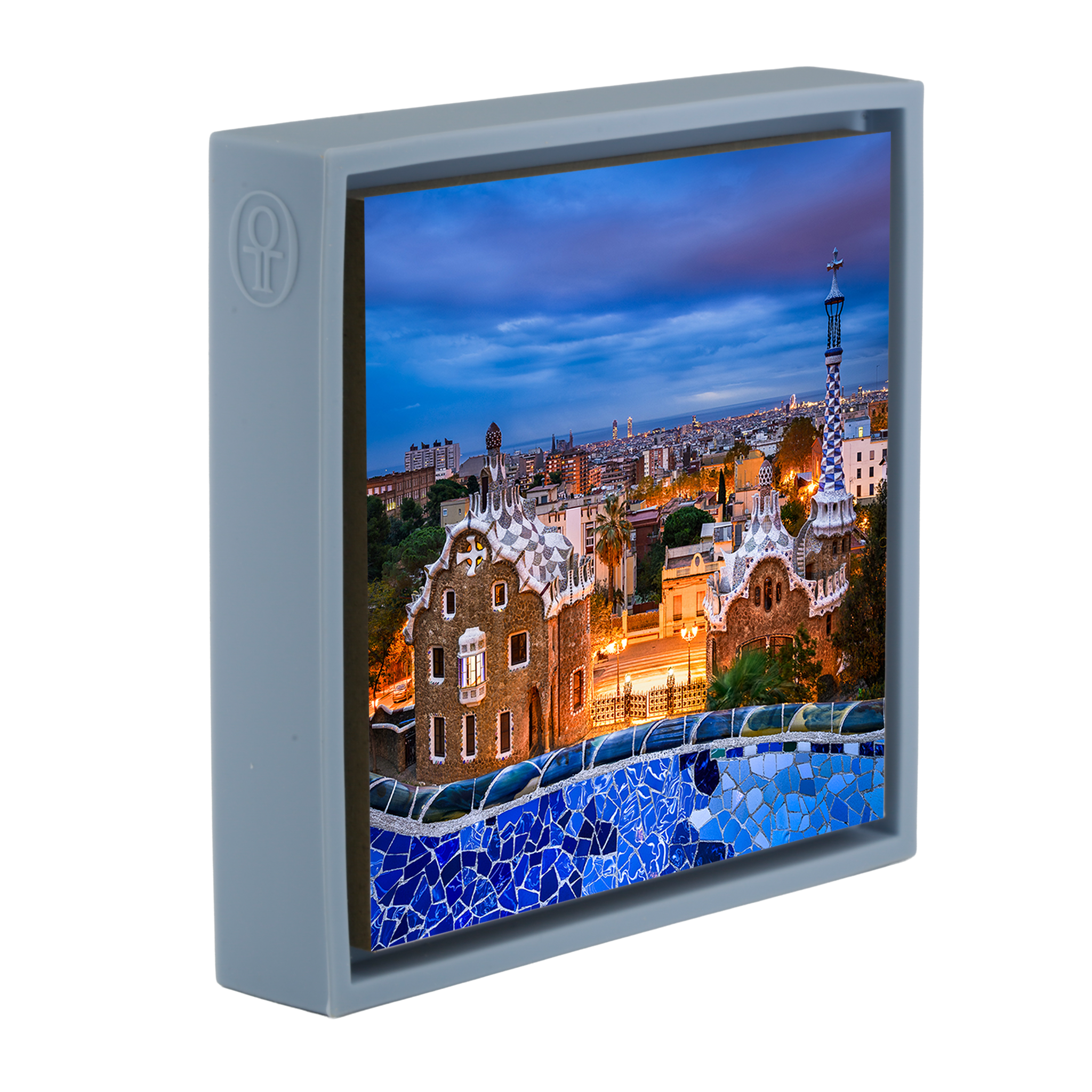 Park Güell Barcelona – Hellblaue Folie