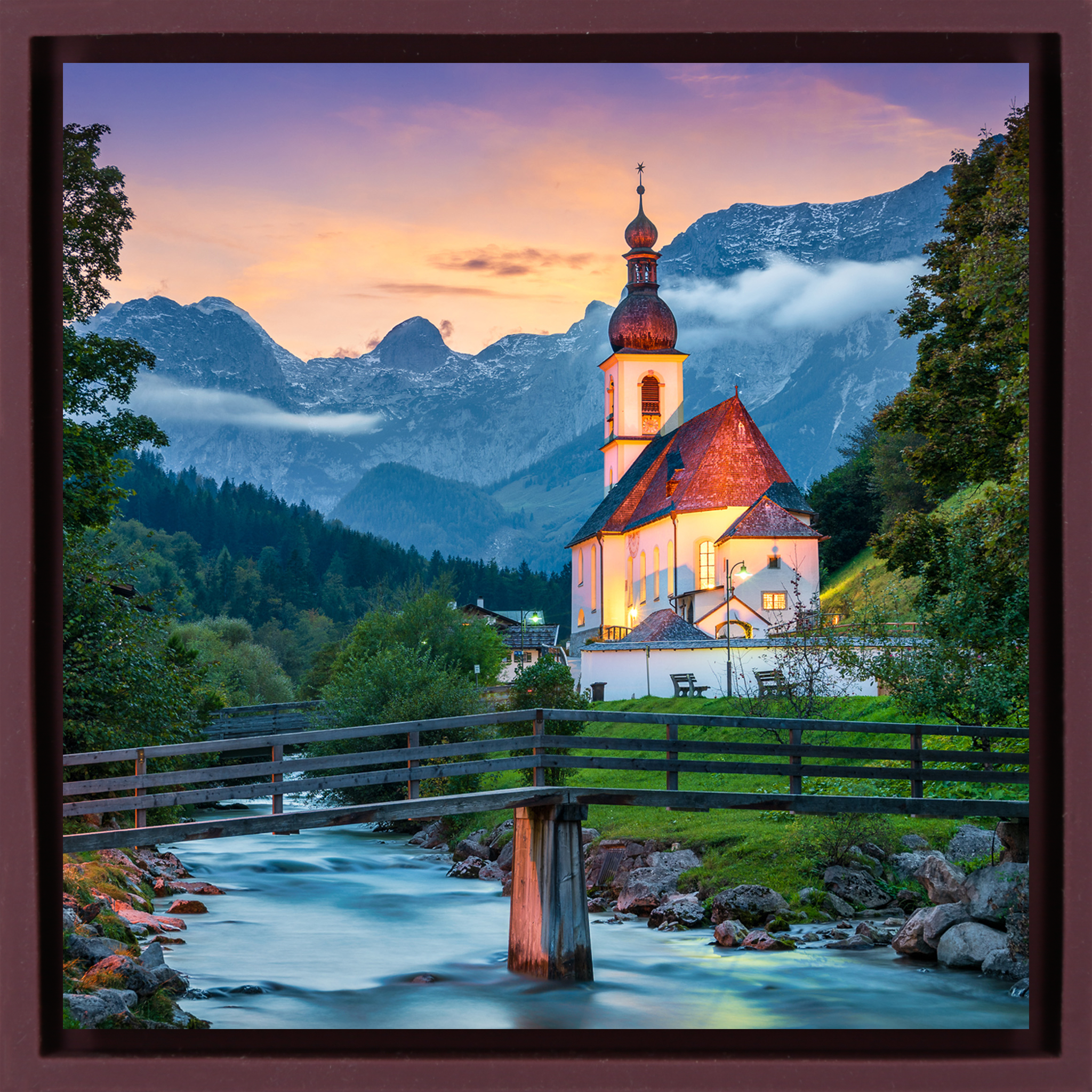 Church of Ramsau- Purple Wrapp