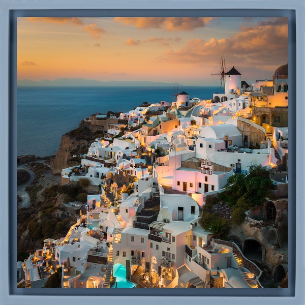 Sunset in Oia - Light Blue Wrapp