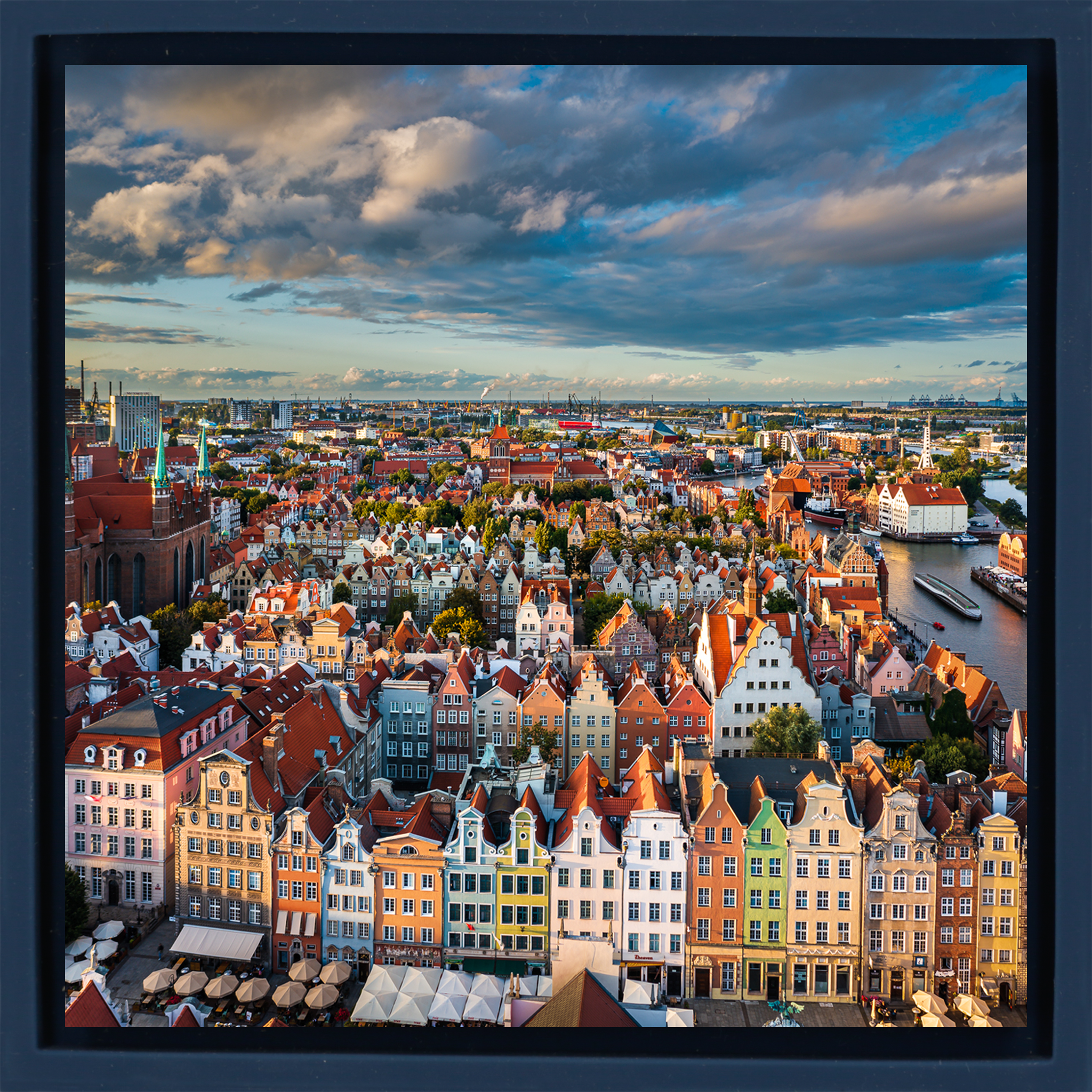 Colorful Gdansk - Donkerblauwe Wrapp
