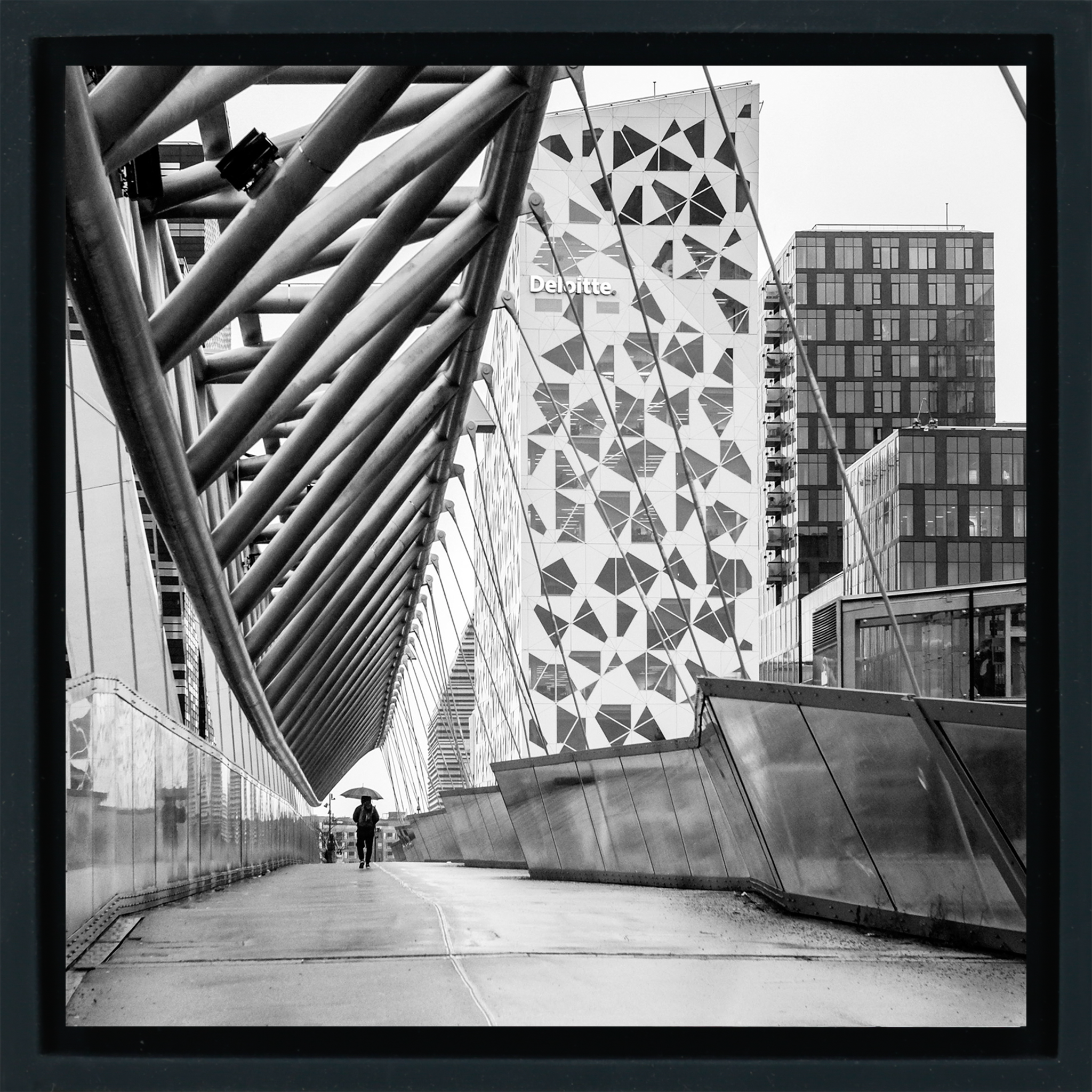 A Rainy Day In Barcode- Black Wrapp