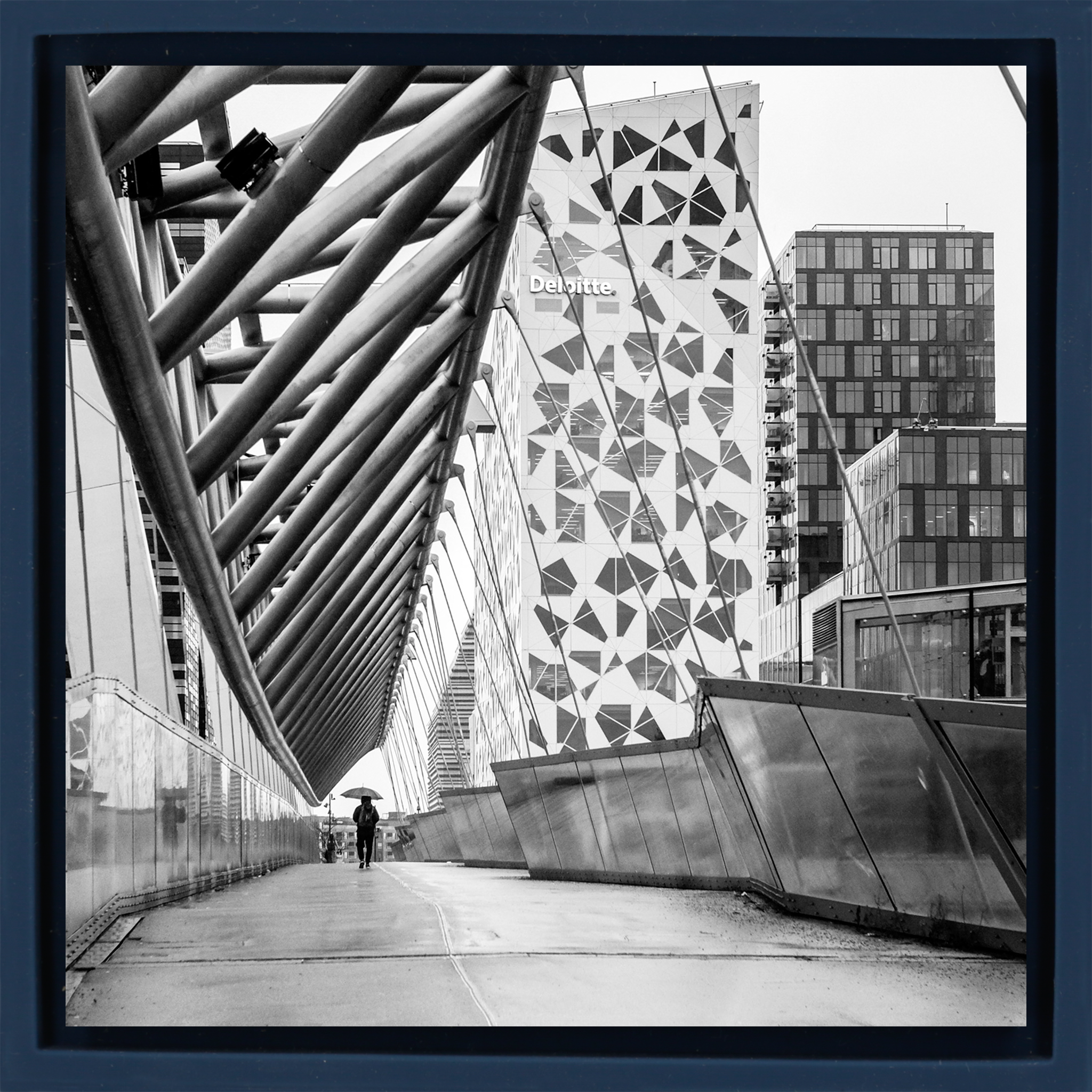 A Rainy Day In Barcode- Dark Blue Wrapp