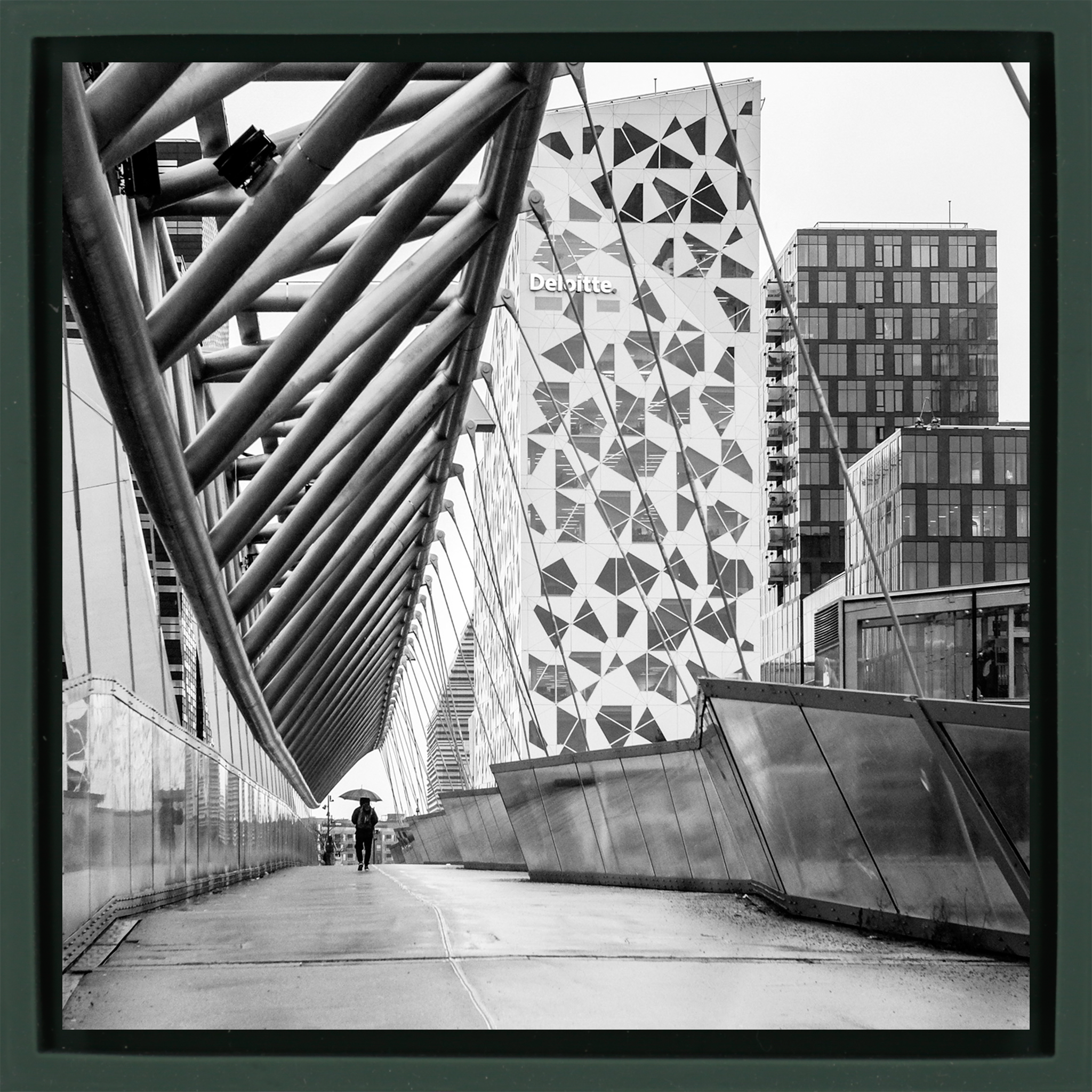 A Rainy Day In Barcode- Dark Green Wrapp