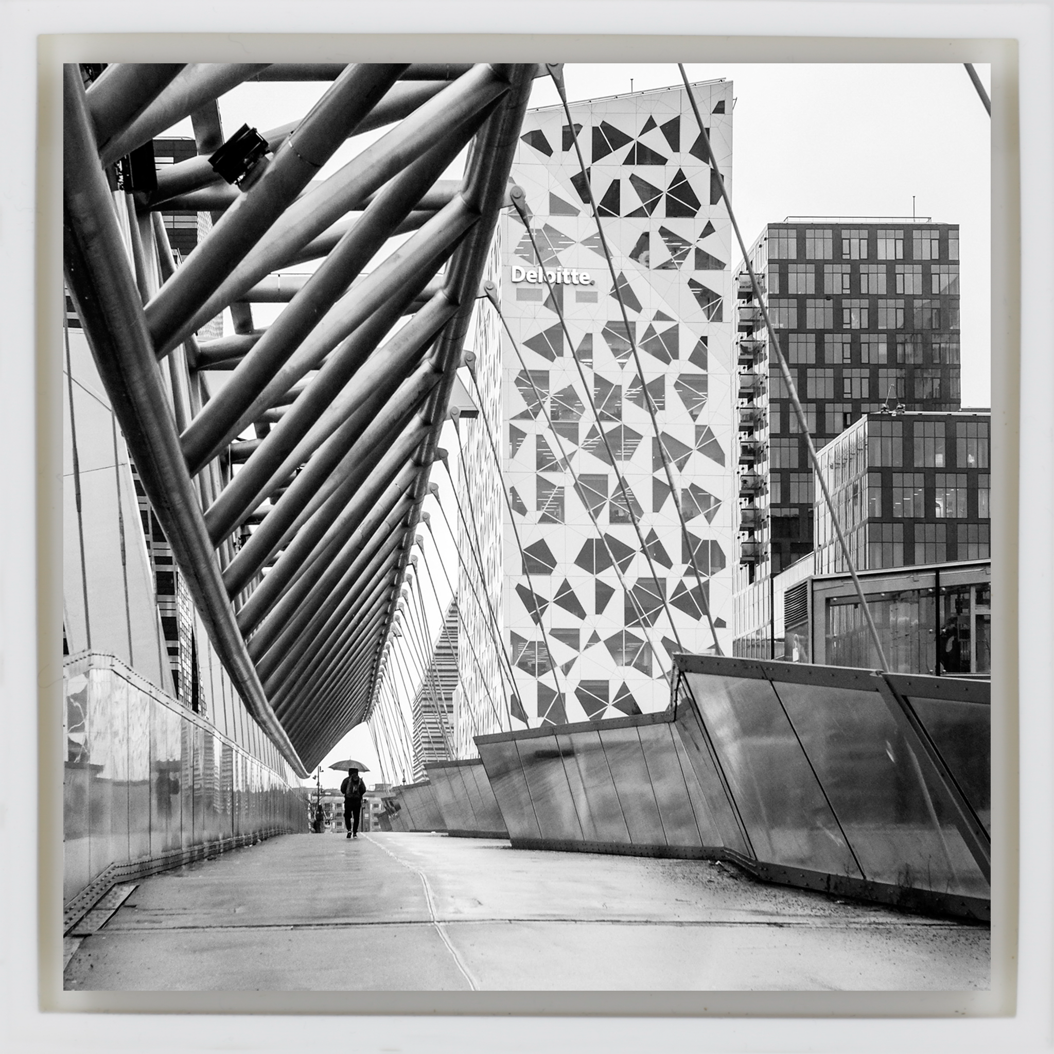 A Rainy Day In Barcode- White Wrapp