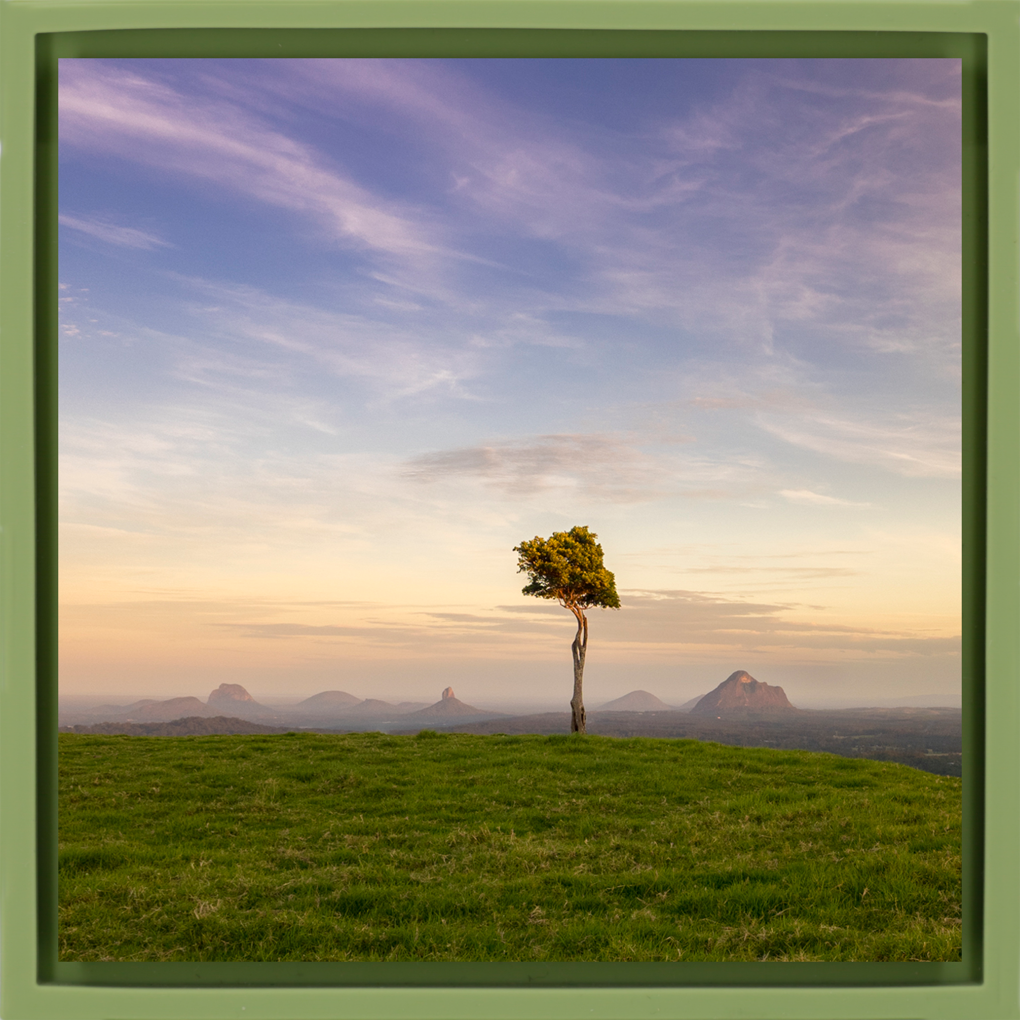 Ancient Landscape- Light Green Wrapp