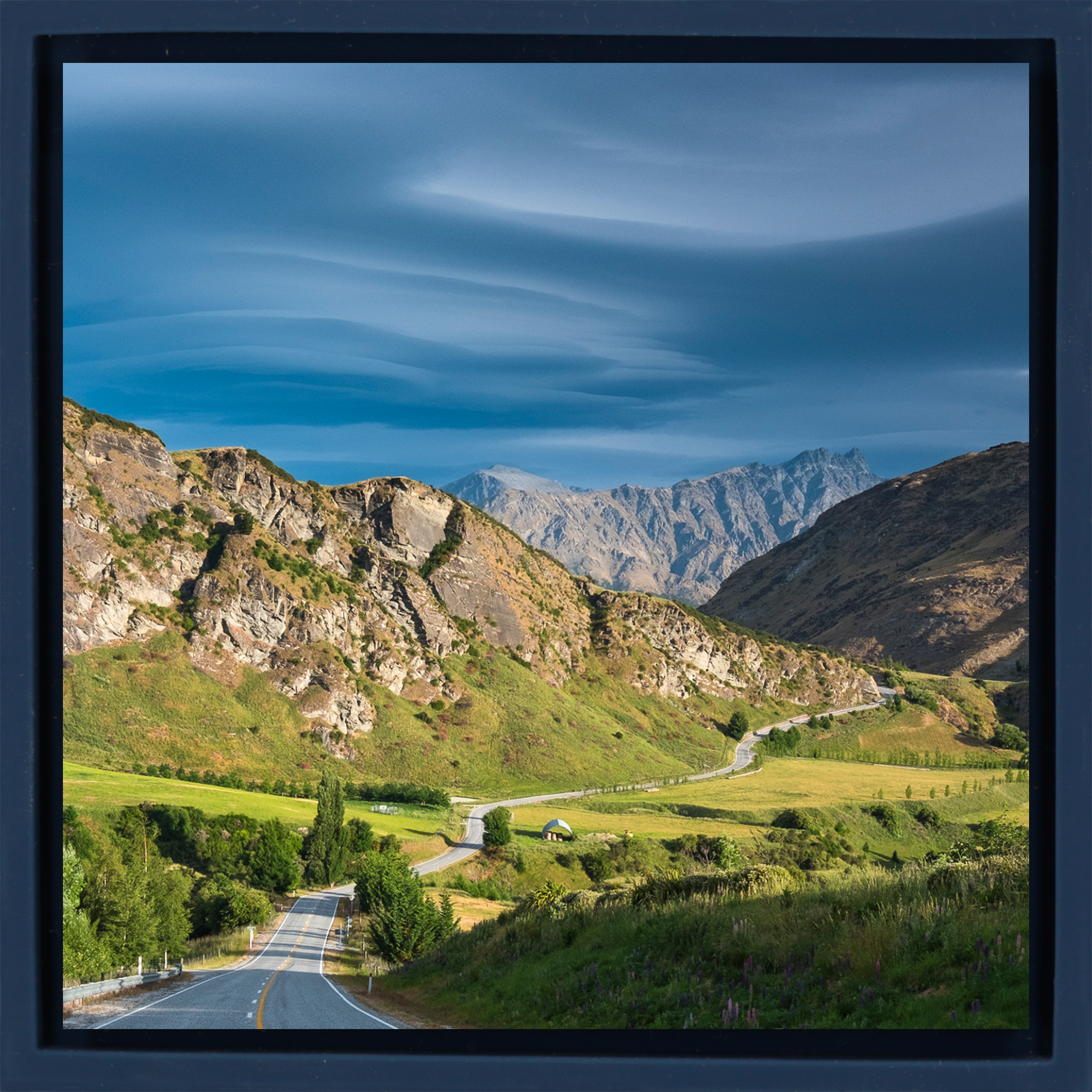 South Island Lenticular Clouds- Dark Blue Wrapp