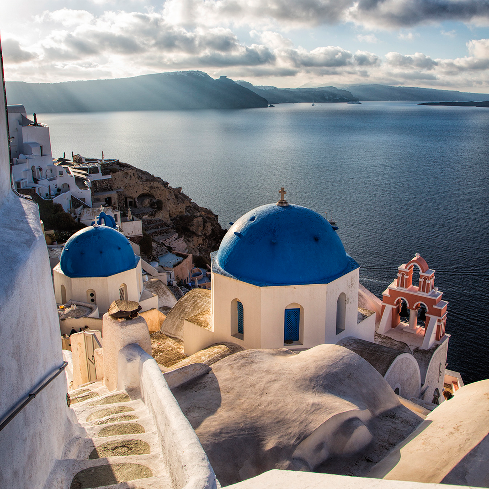 Blue Churches of Santorini- Collection: Greece