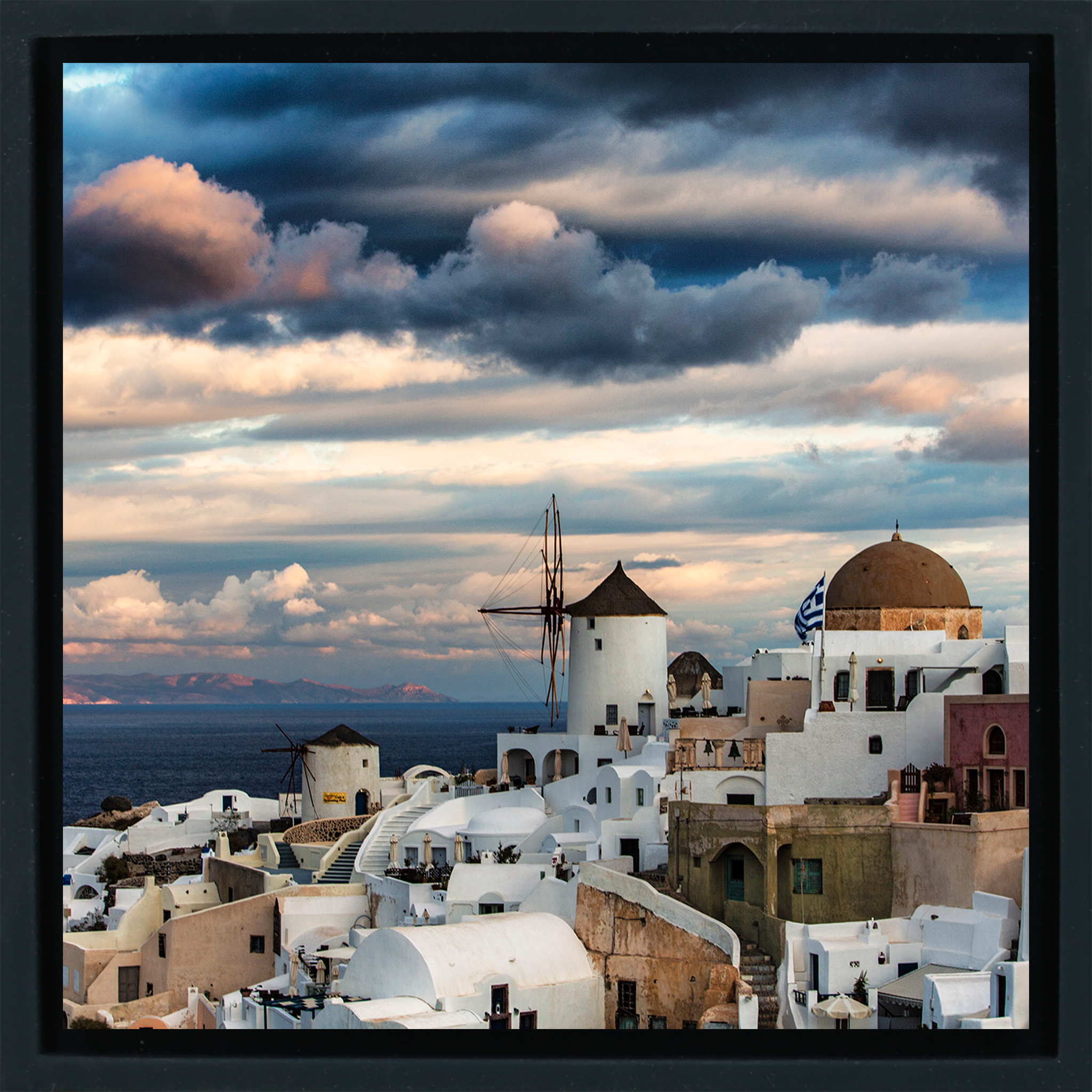 Sunset At Oia - Black Wrapp