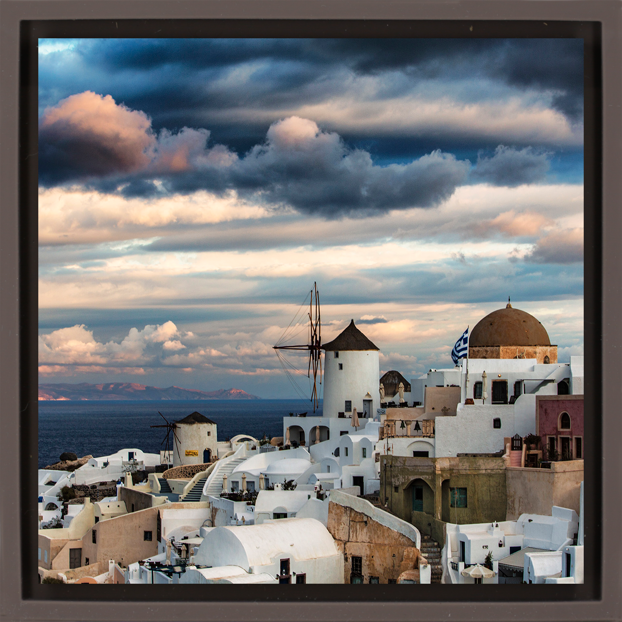 Sunset At Oia - Brown Wrapp