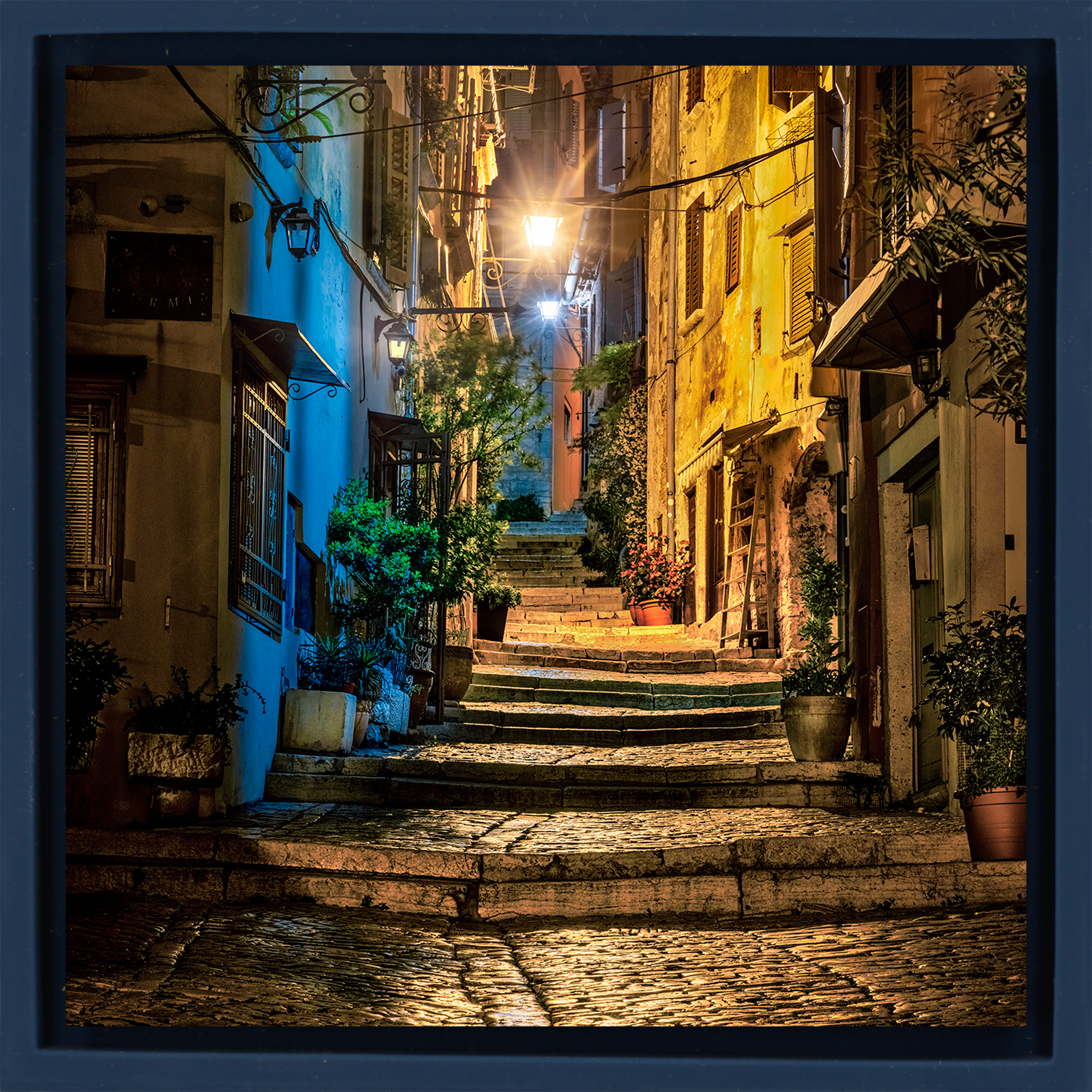 Rovinj Alleys in Croatia- Dark Blue Wrapp