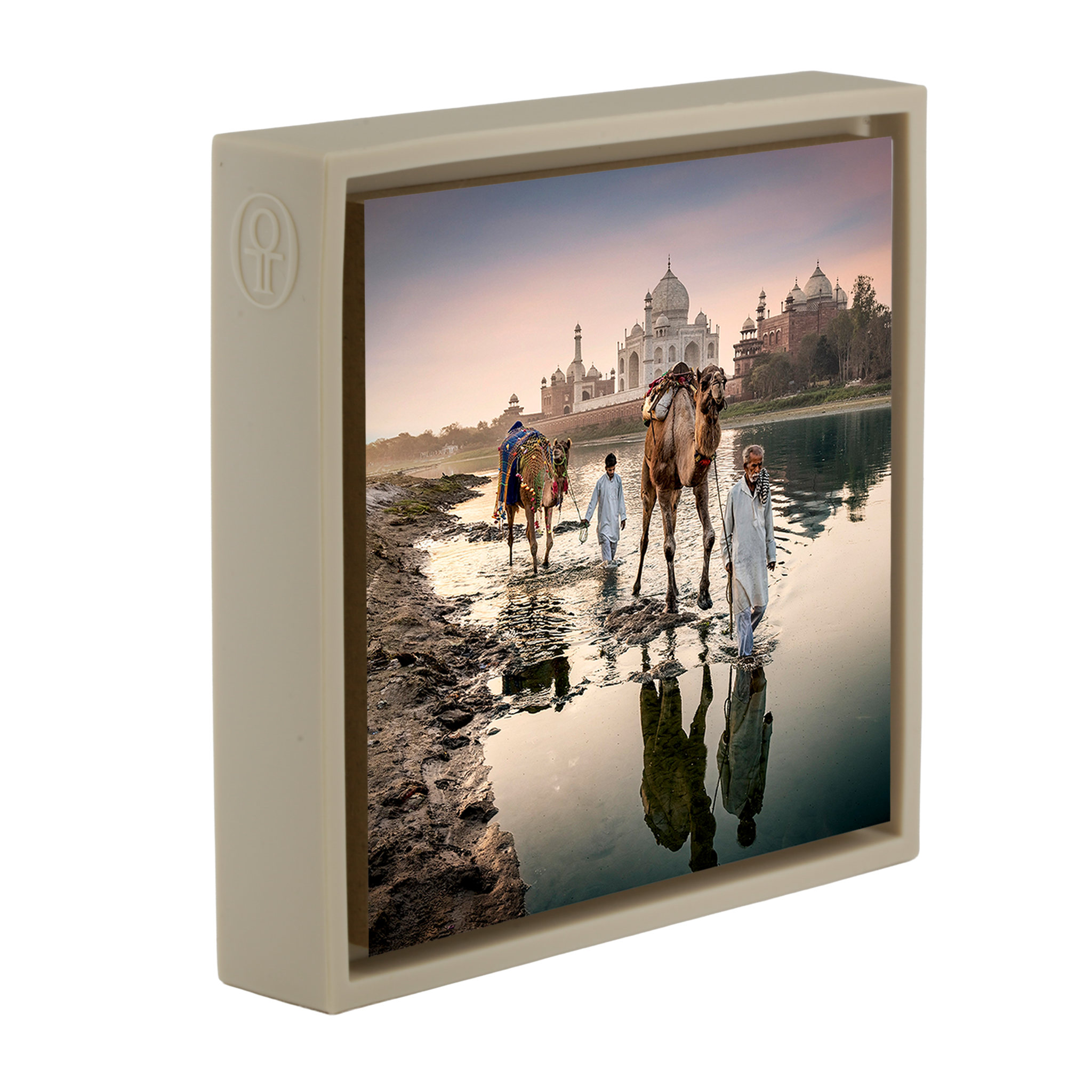 Camels Behind The Taj Mahal - Zandkleurige Wrapp