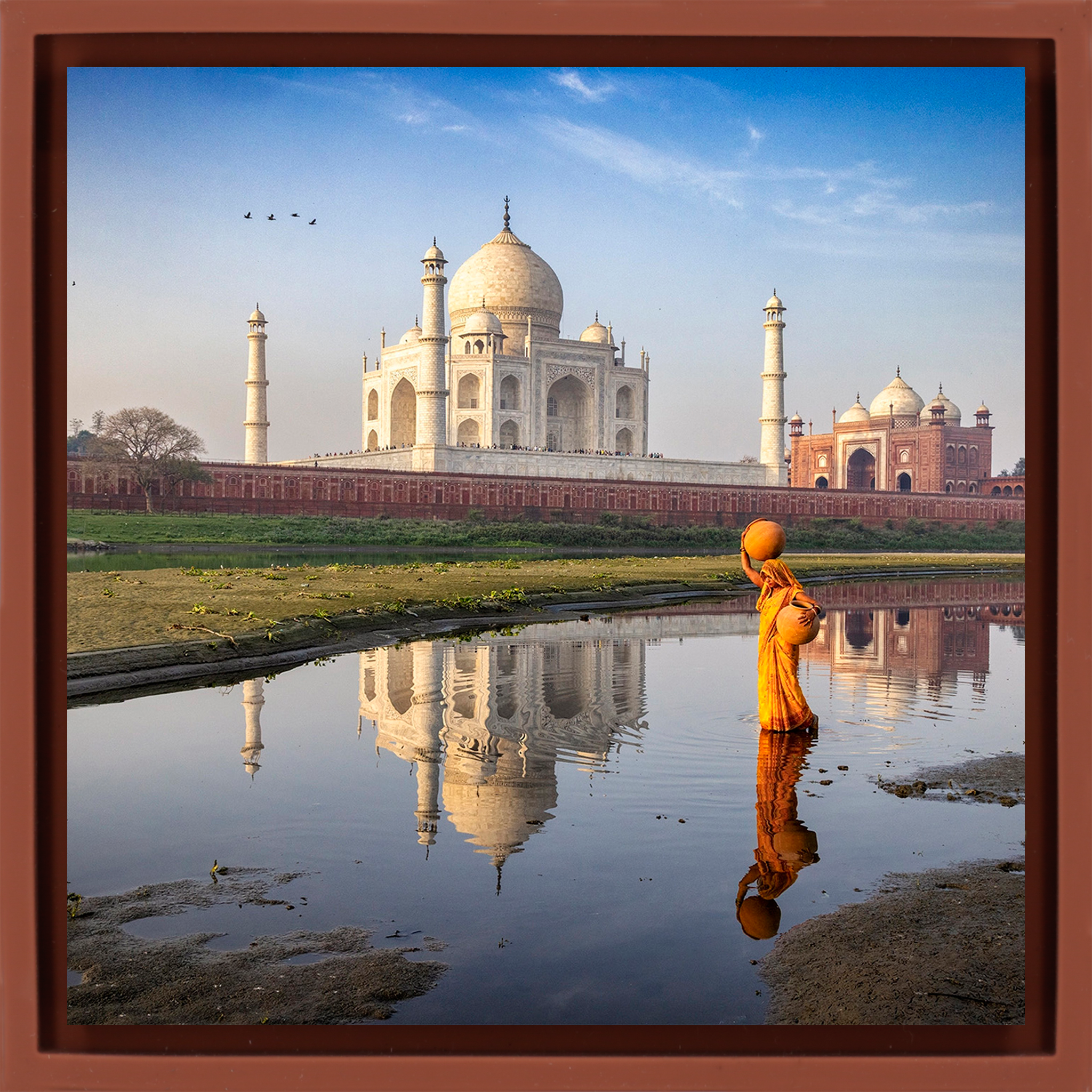 Walking Behind The Taj Mahal - Terra Wrapp