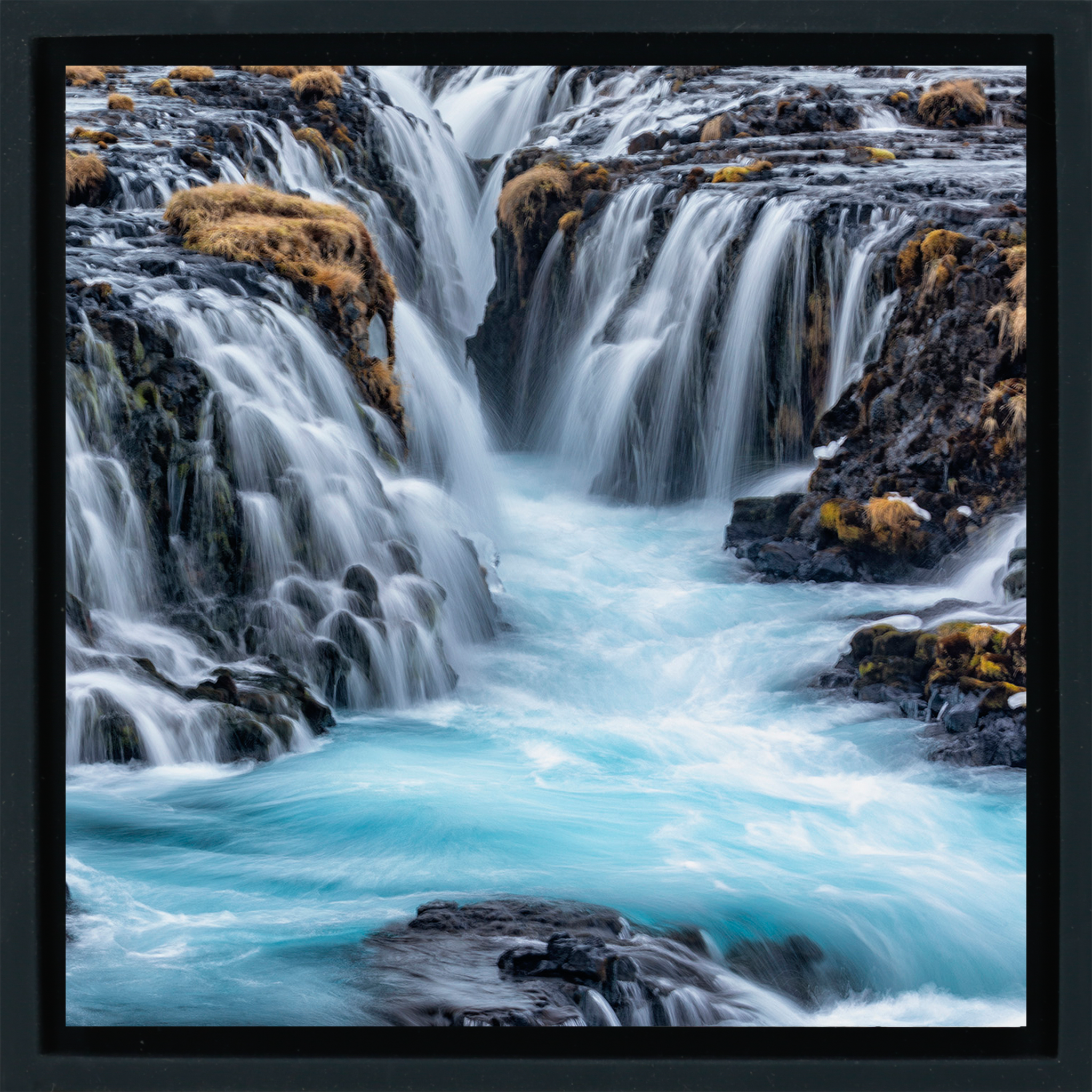 Bruarfoss Waterfall - Black Wrapp