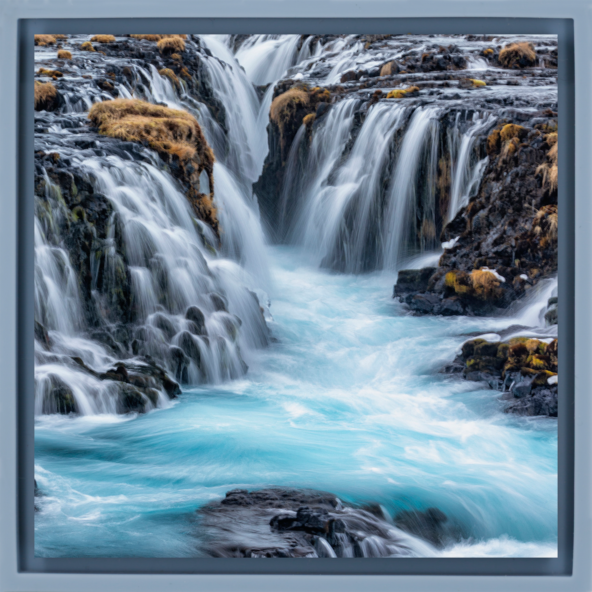 Bruarfoss Waterfall - Light Blue Wrapp