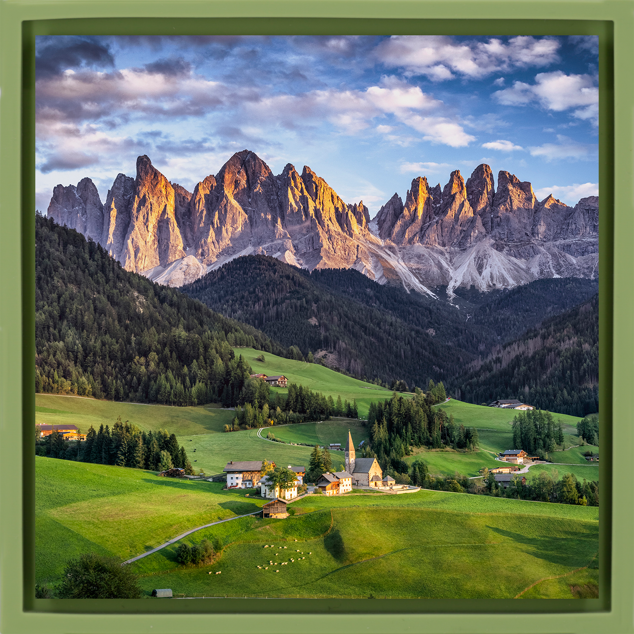 Santa Magdalena Kirche - Hellgrüne Verpackung