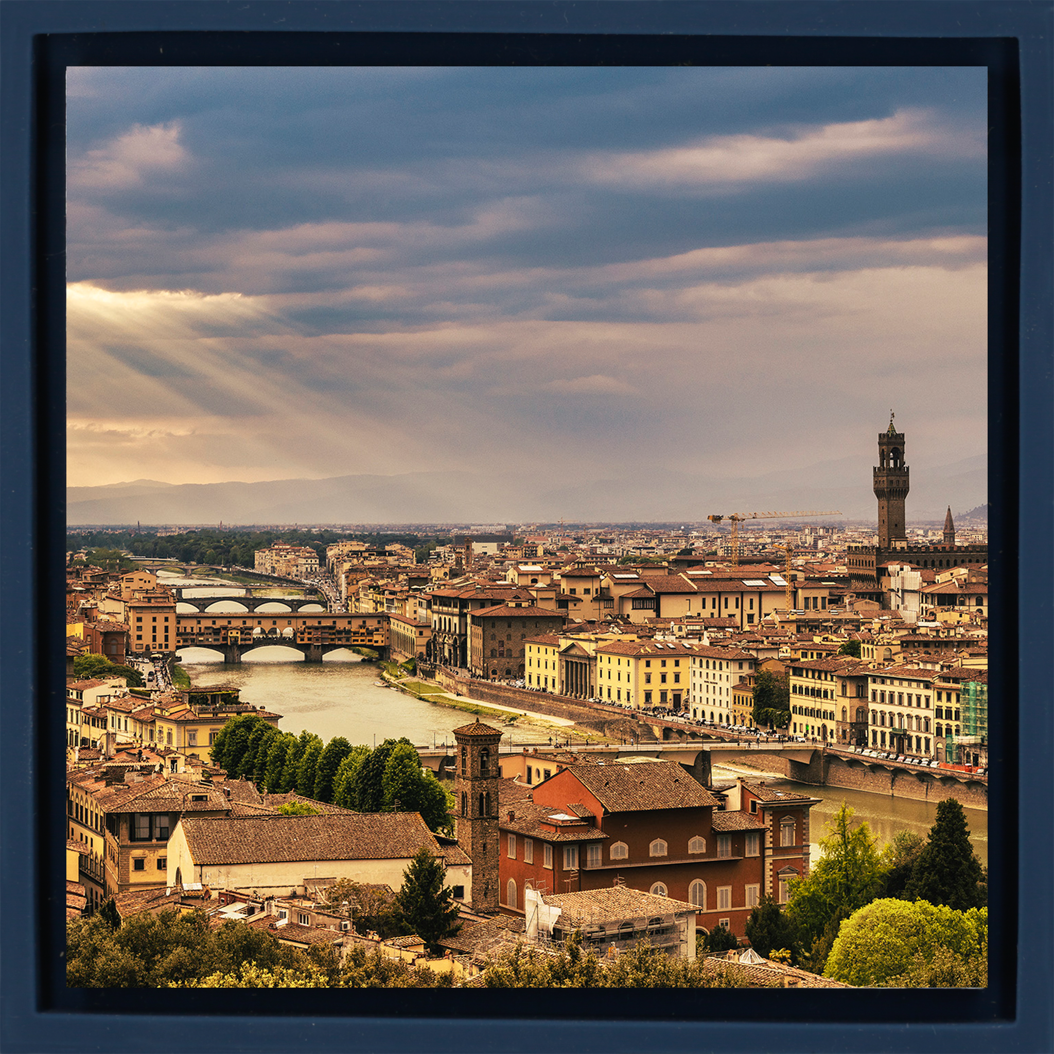 Coucher de soleil Florence - Emballage bleu foncé
