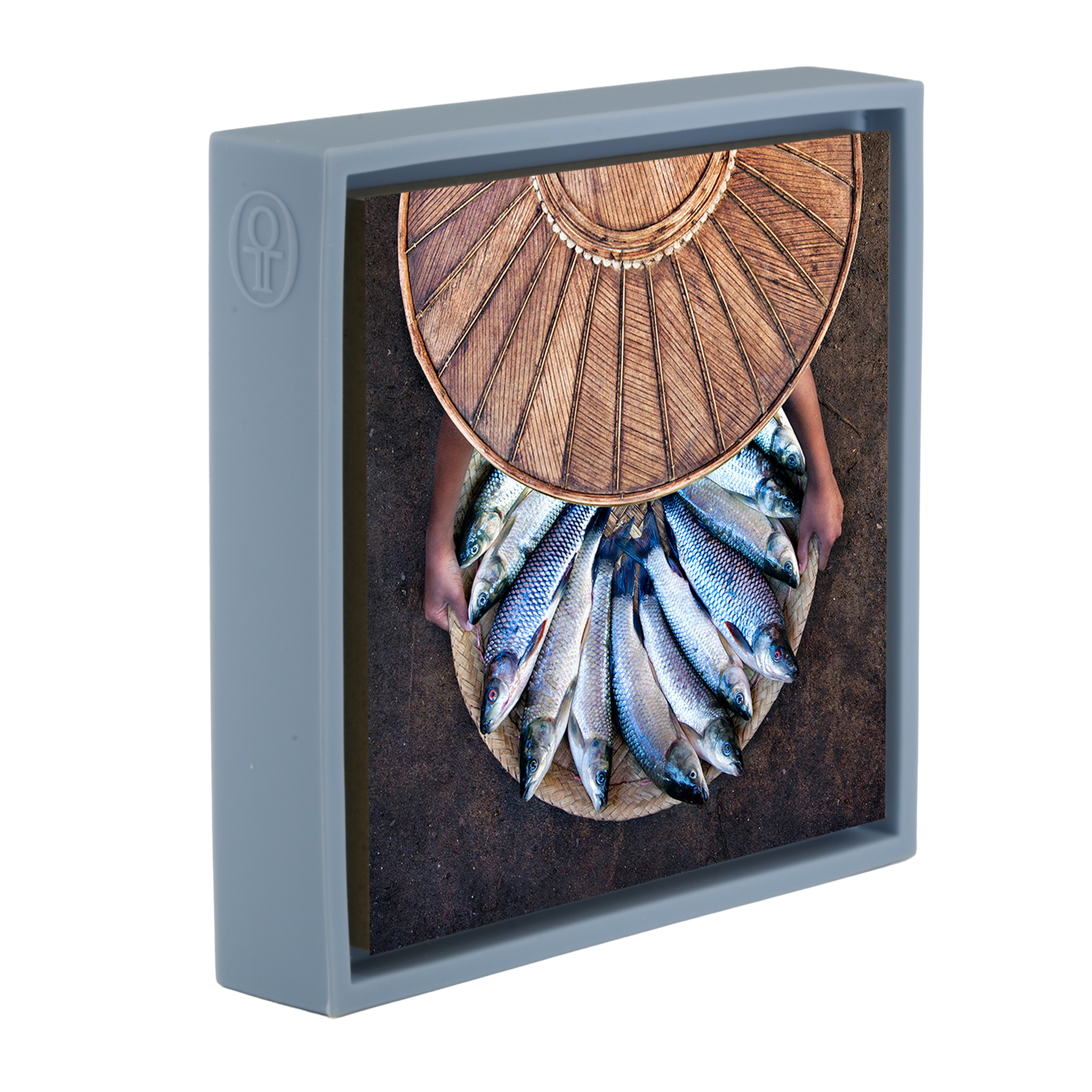 Inle-See-Fischer – Hellblaue Verpackung