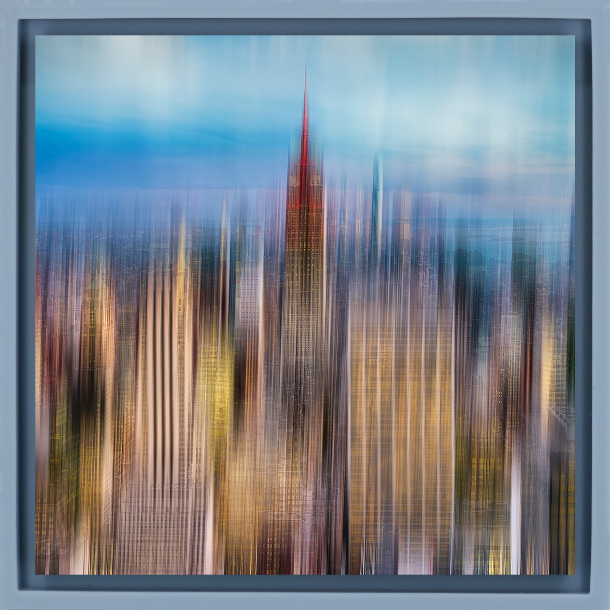 NYC Blurry Day - Lichtblauwe Wrapp