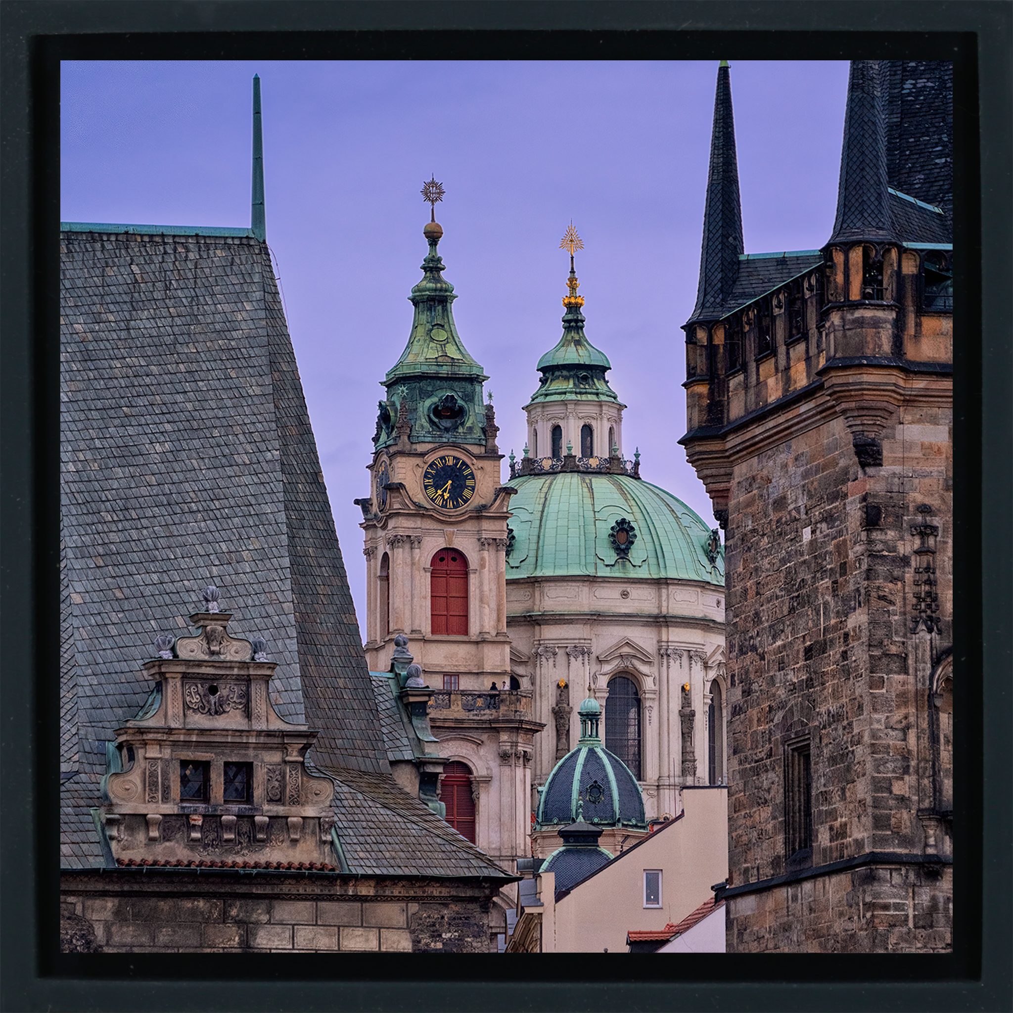 Prague Skyline- Black Wrapp