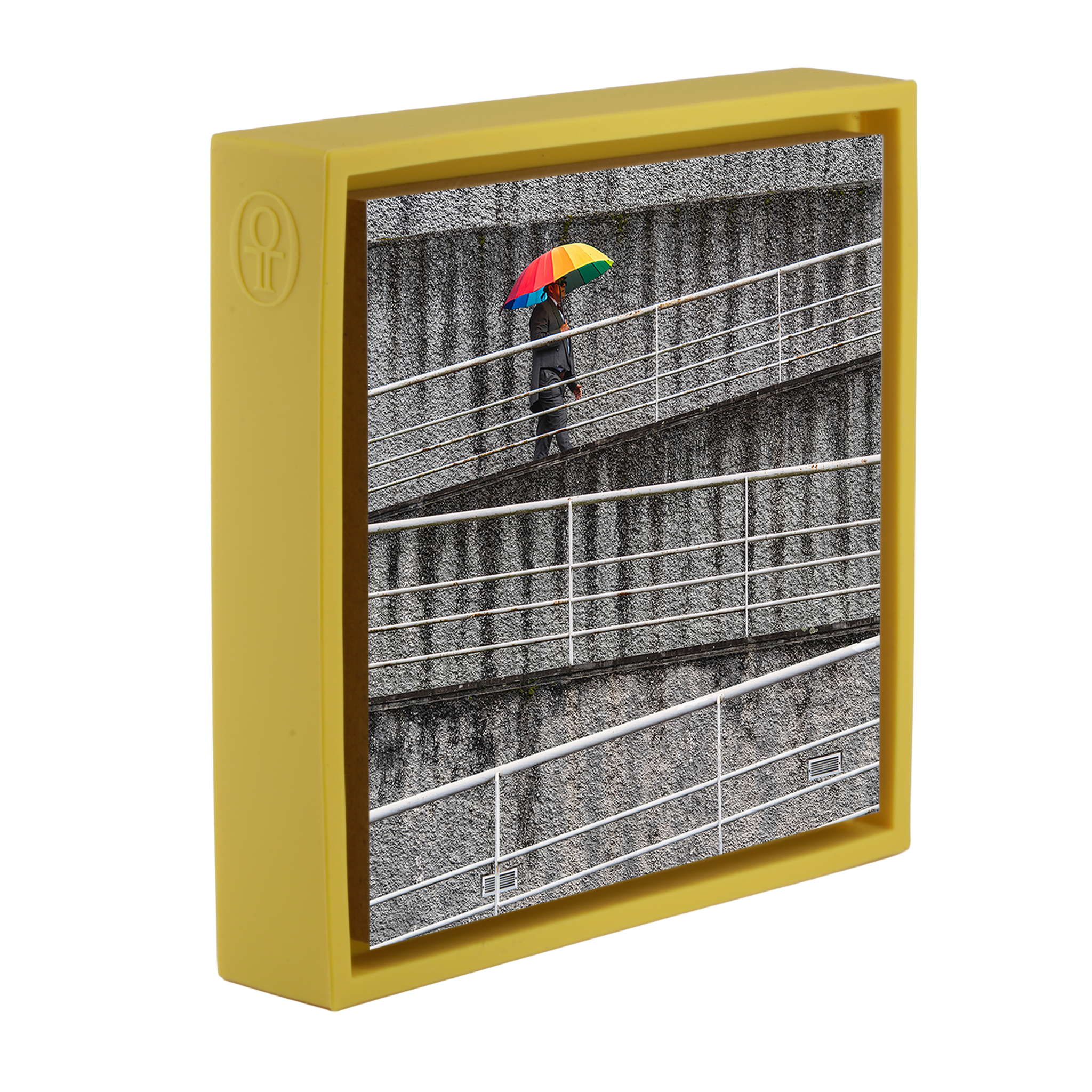 Parapluie arc-en-ciel - Emballage jaune