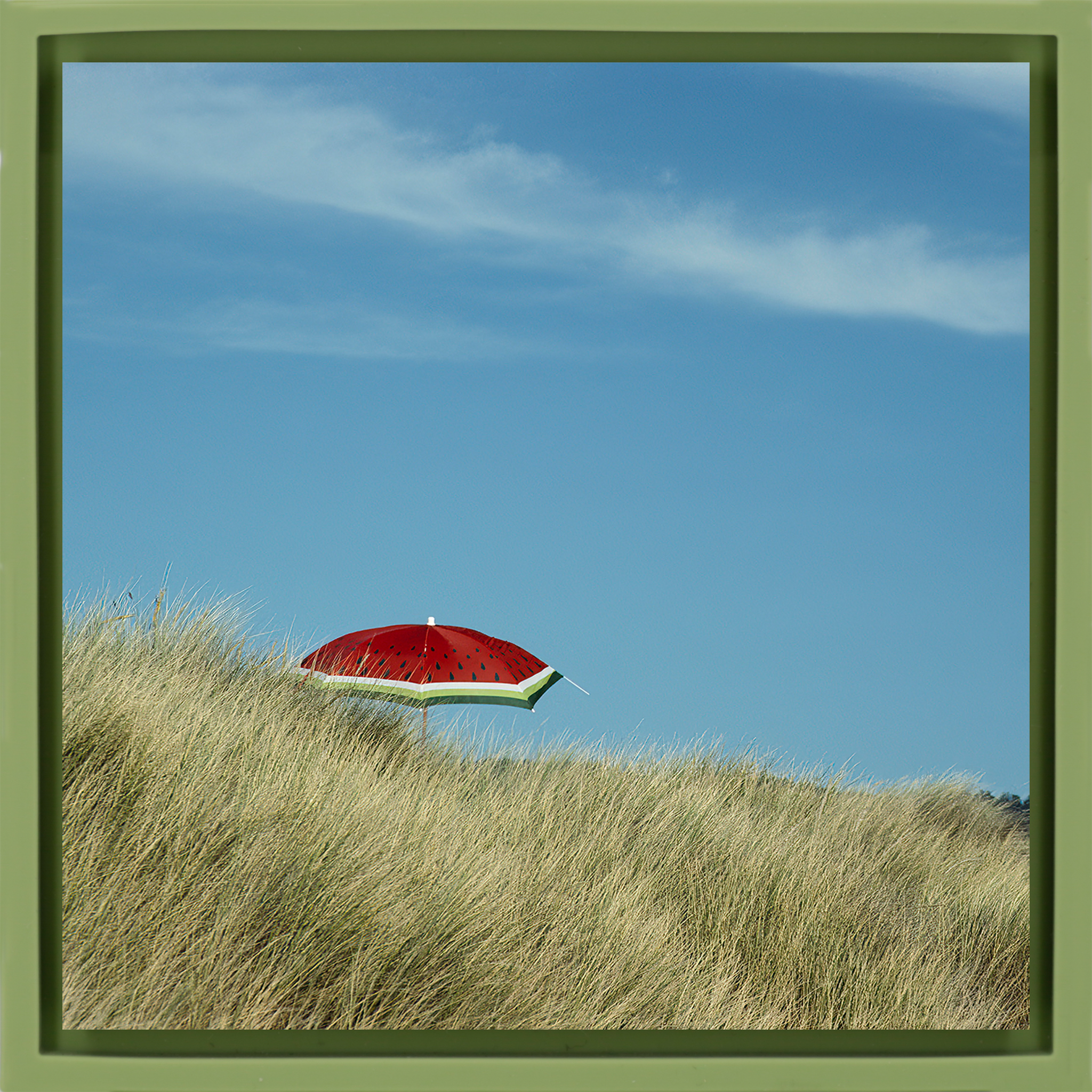 Parasol de plage - Emballage vert clair