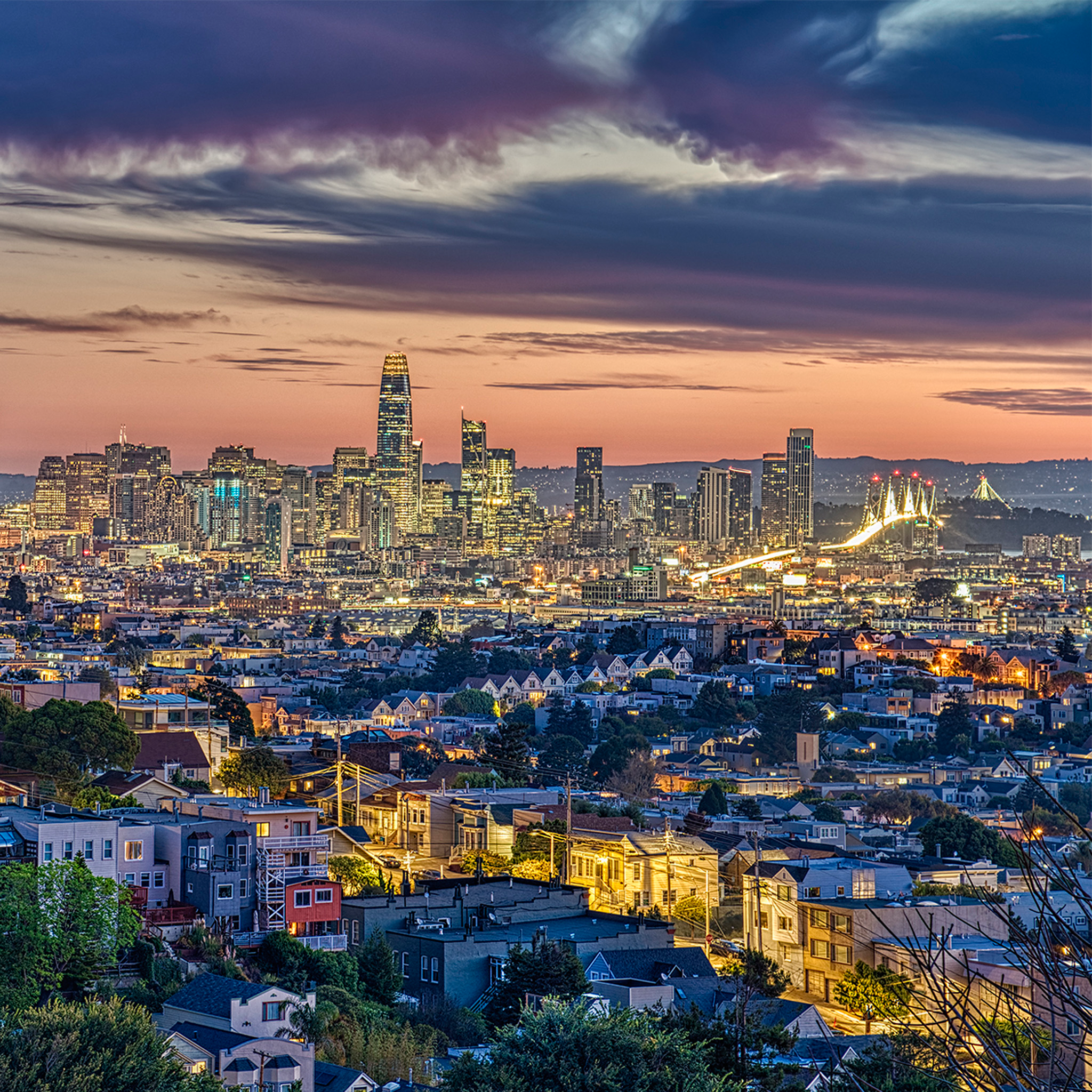 Lever de soleil sur San Francisco - Collection : États-Unis
