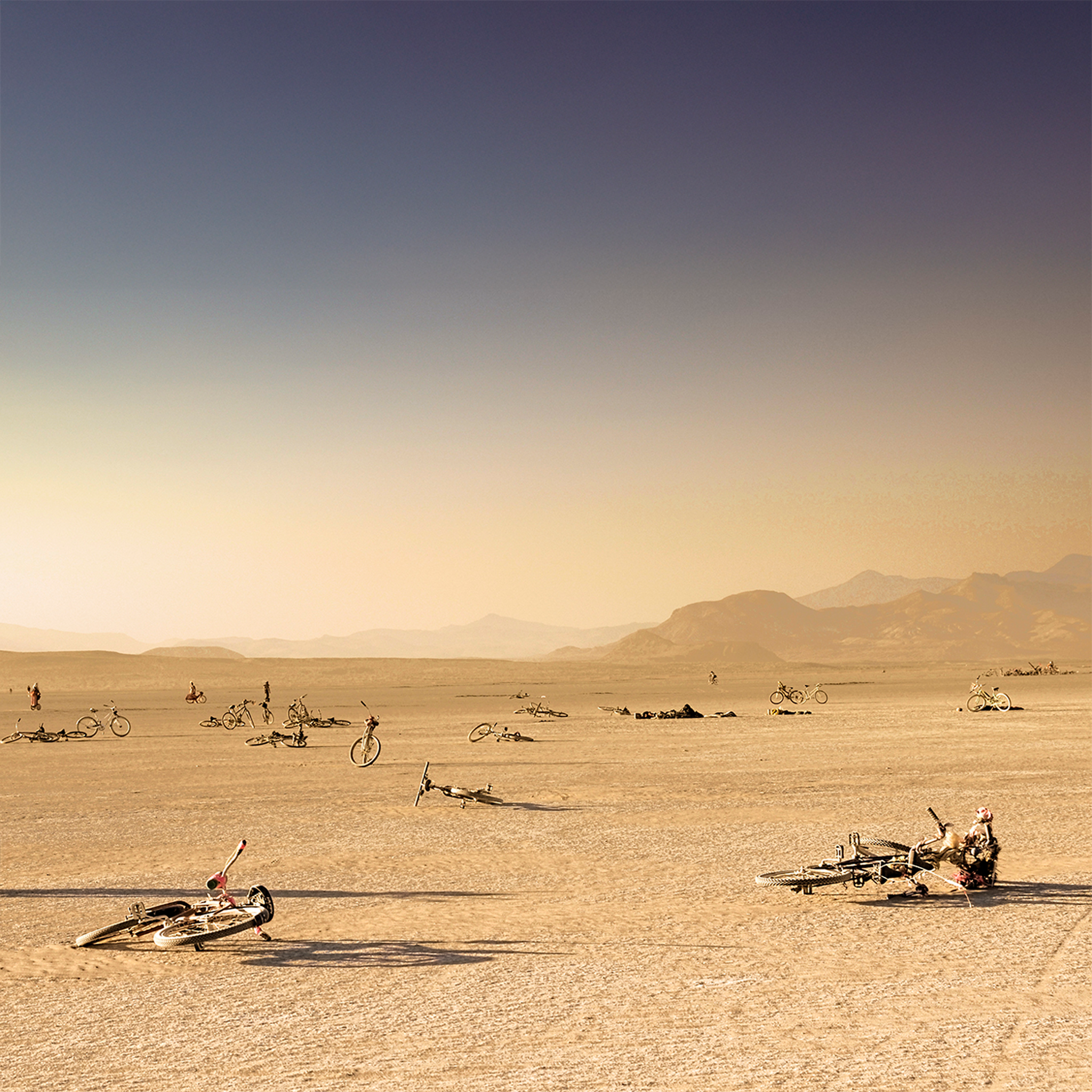 Bicycle Graveyard Burning Man- Collection: USA