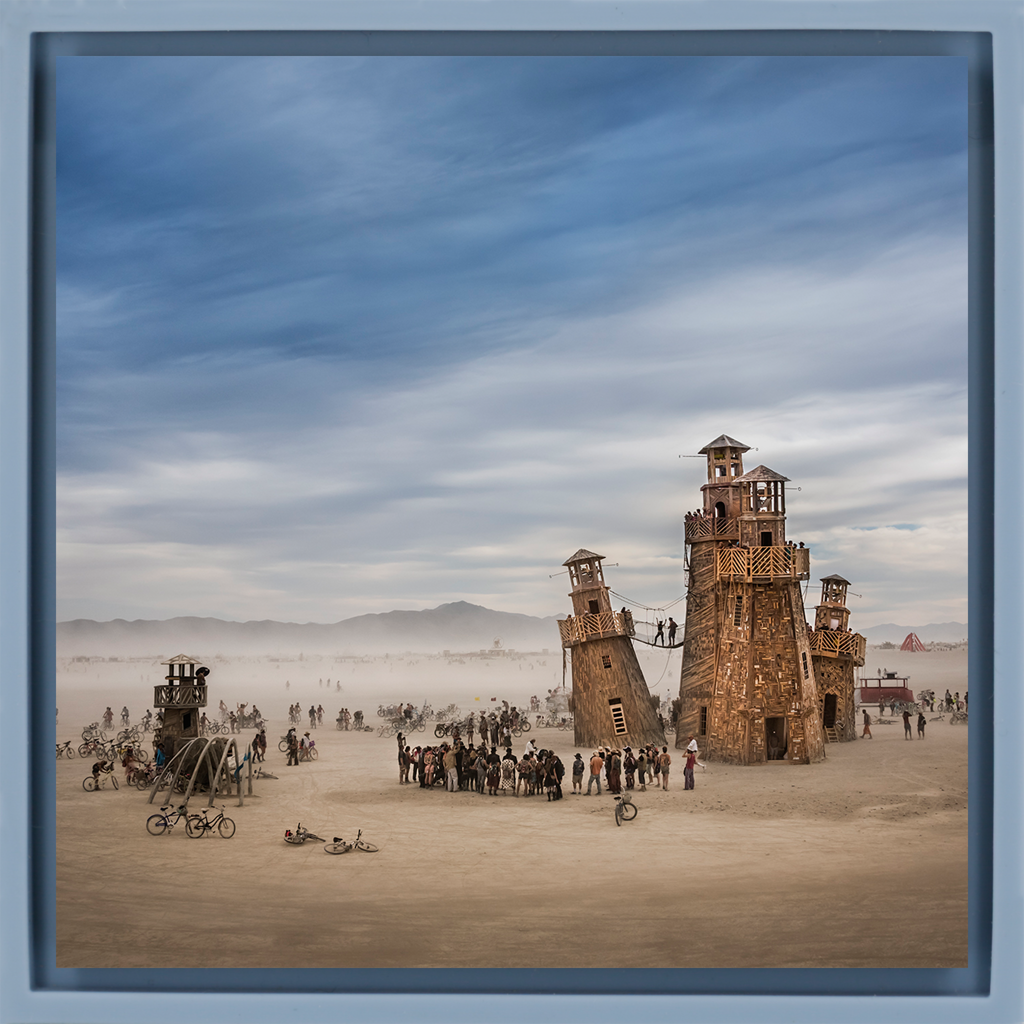 Burning Man Lighthouse- Light Blue Wrapp