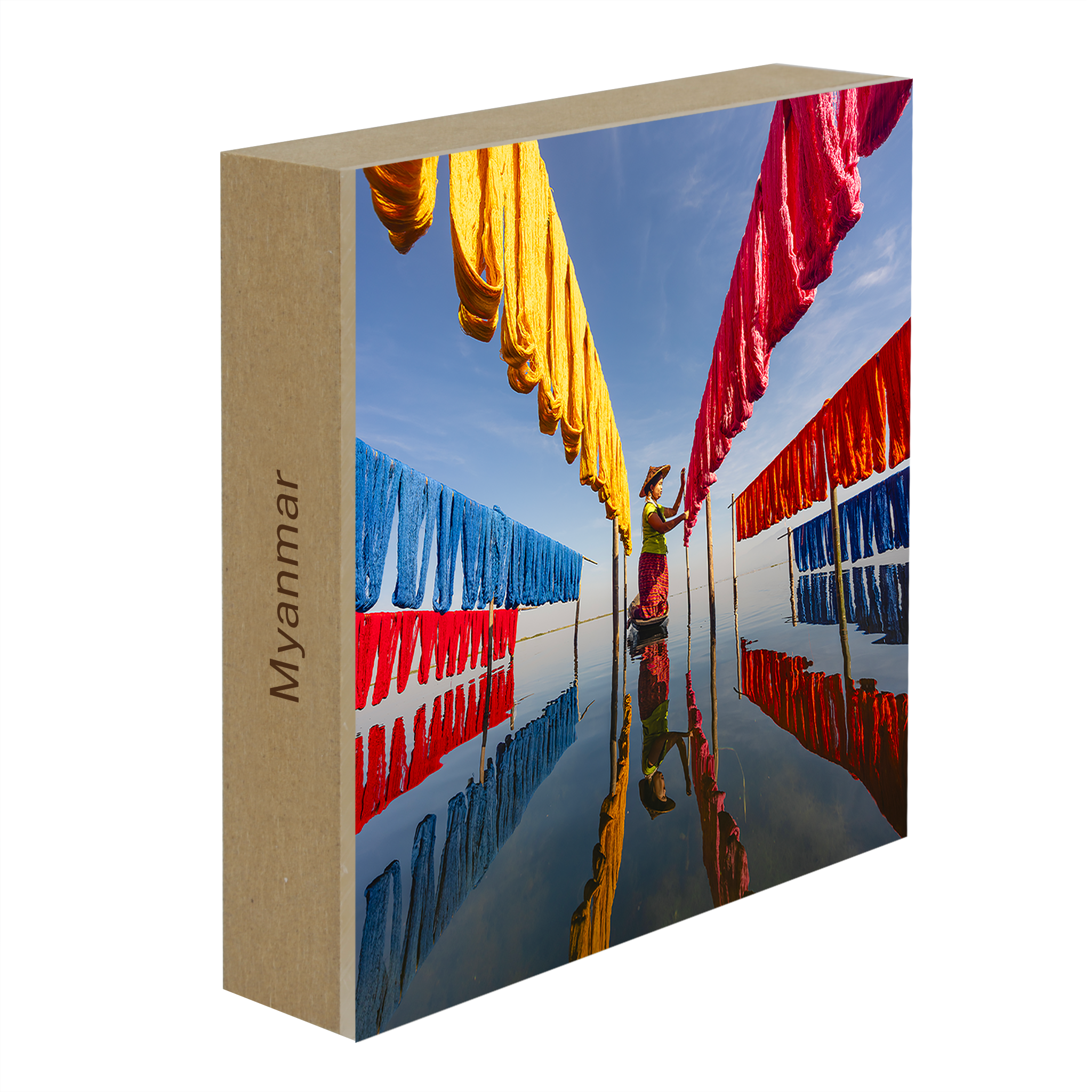 Drying Silk Inle Lake- Collection: Myanmar