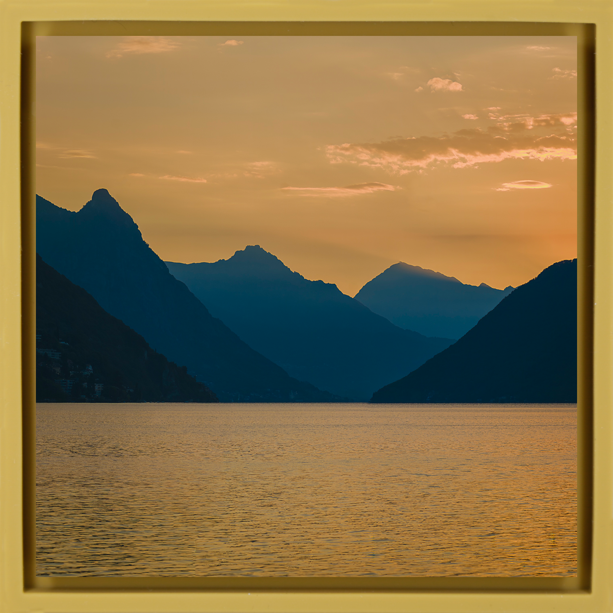 Sunrise on Lake Lugano- Ochre Wrapp