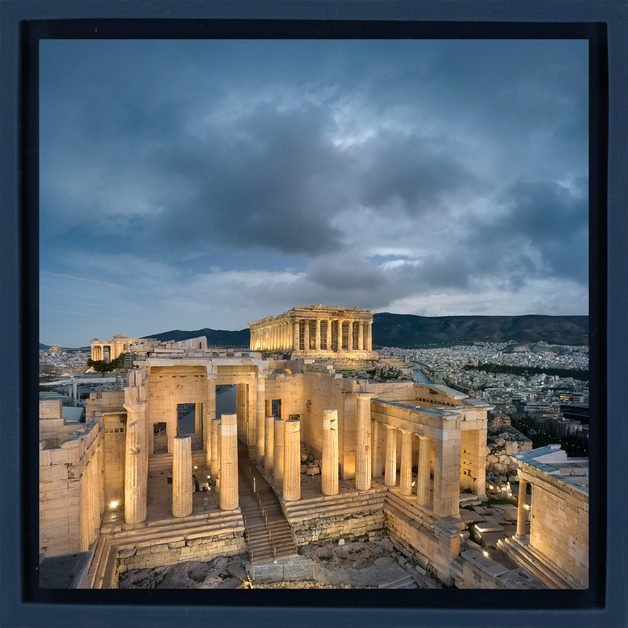 Twilight over the Propylaea - Donkerblauwe Wrapp
