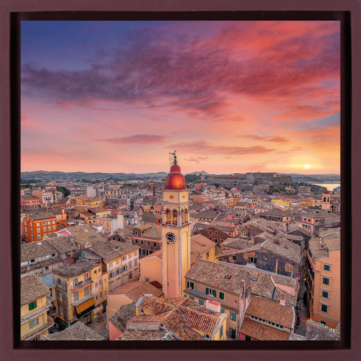 Saffron Sunset Over Corfu