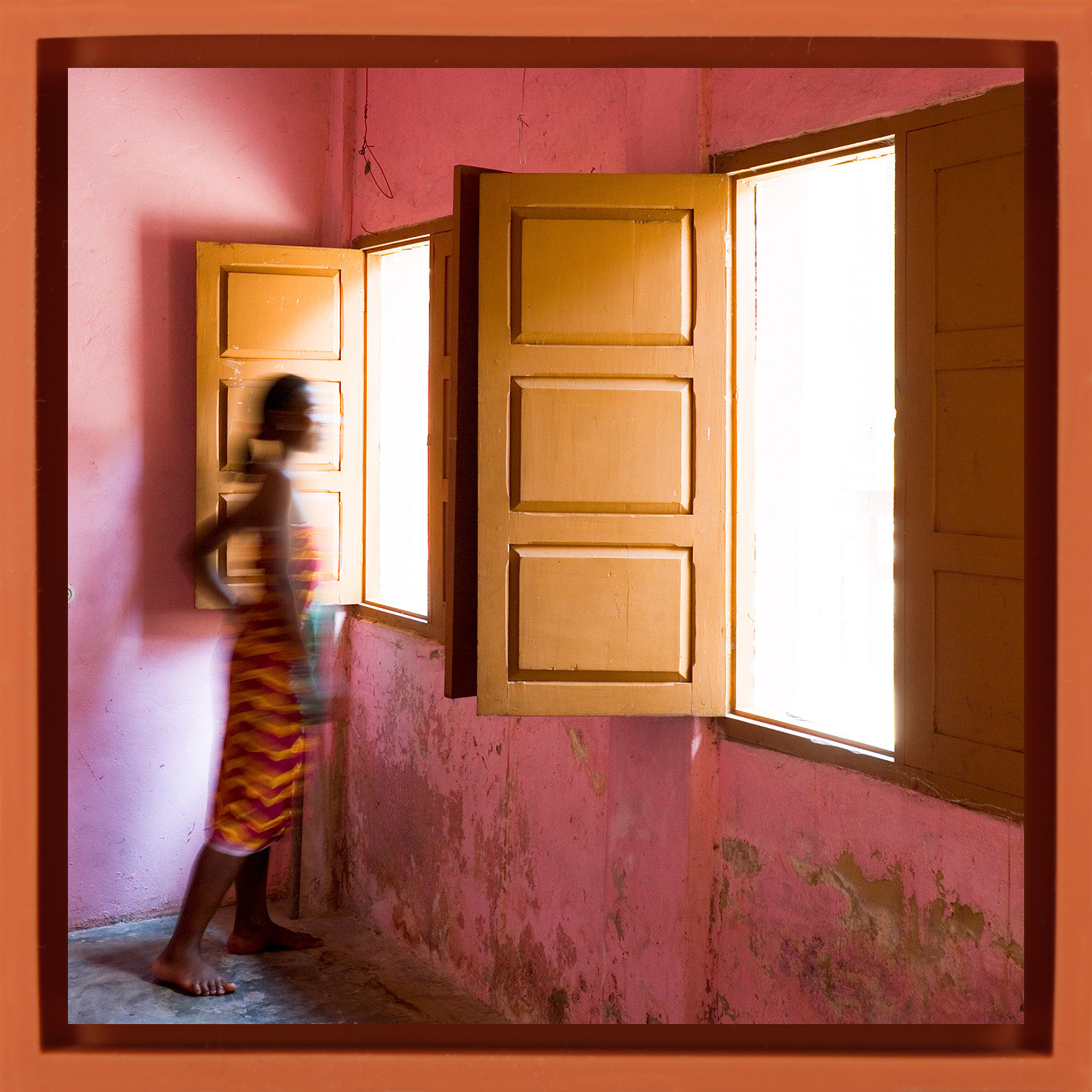 Woman Window - Orange Wrapp