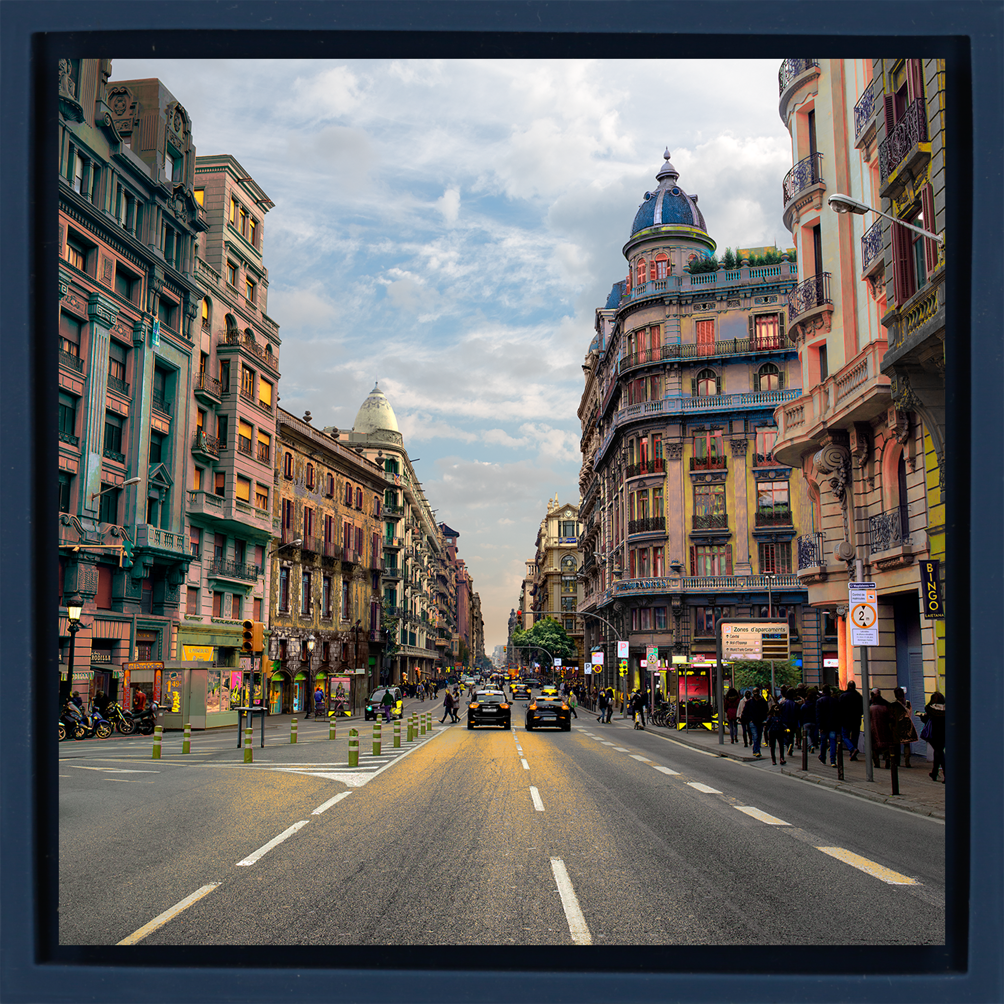 Via Laietana- Dark Blue Wrapp